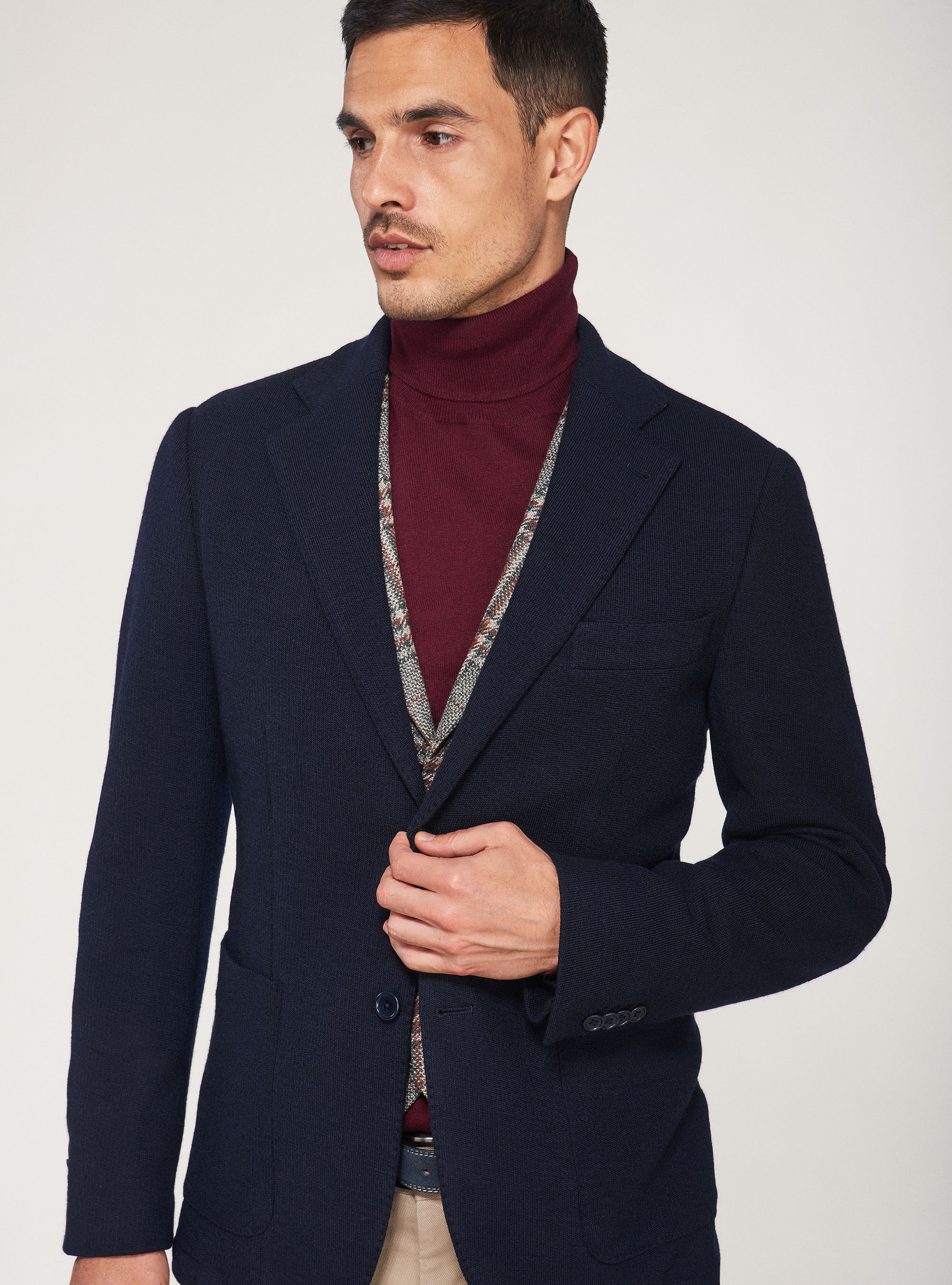 Cotton jersey new arrivals blazer