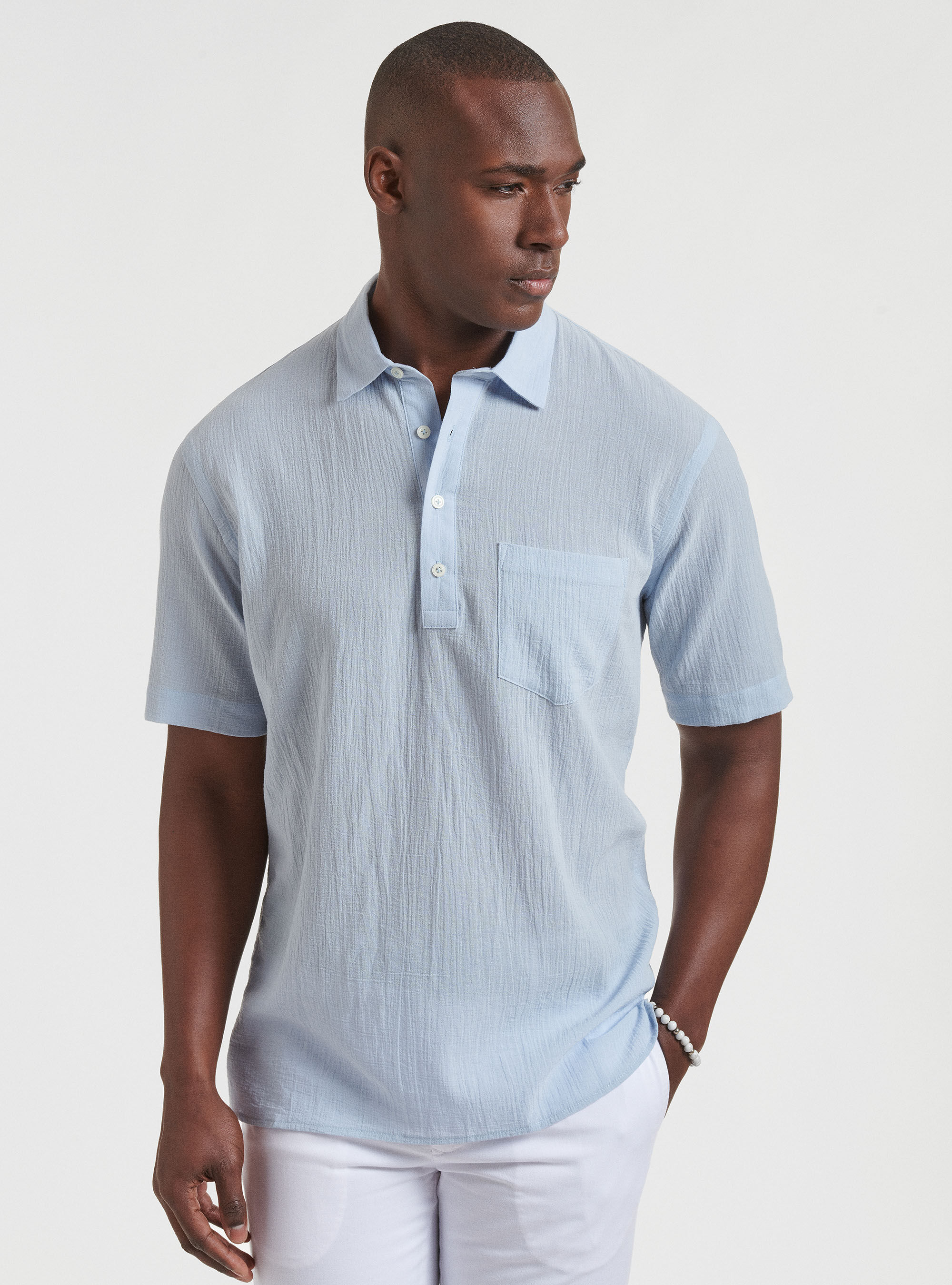 COOFANDY Mens Zipper Casual Stripe Knit Polo T Shirt