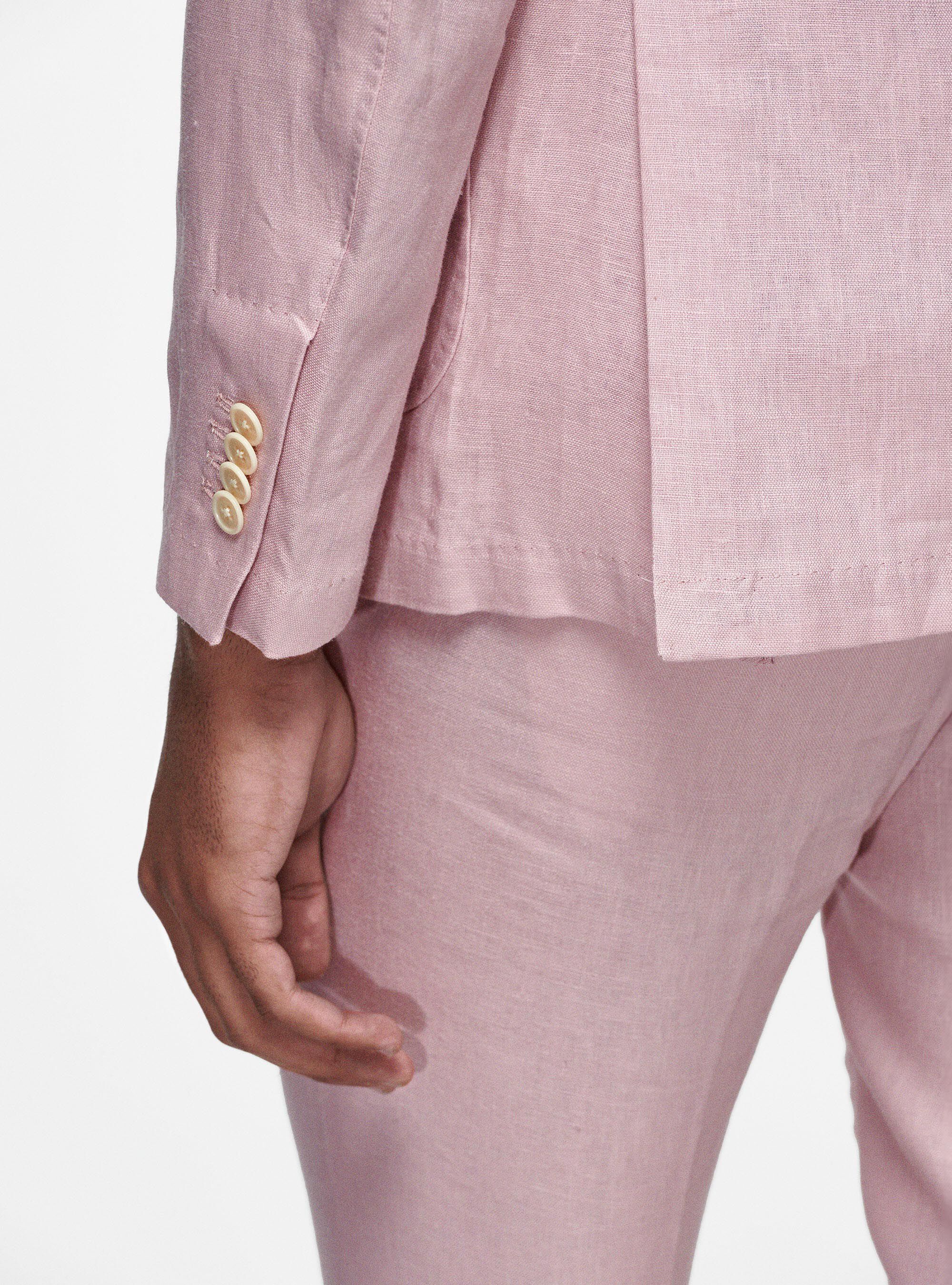 Jacke aus reinem Leinen, 0441C ROSA SCURO