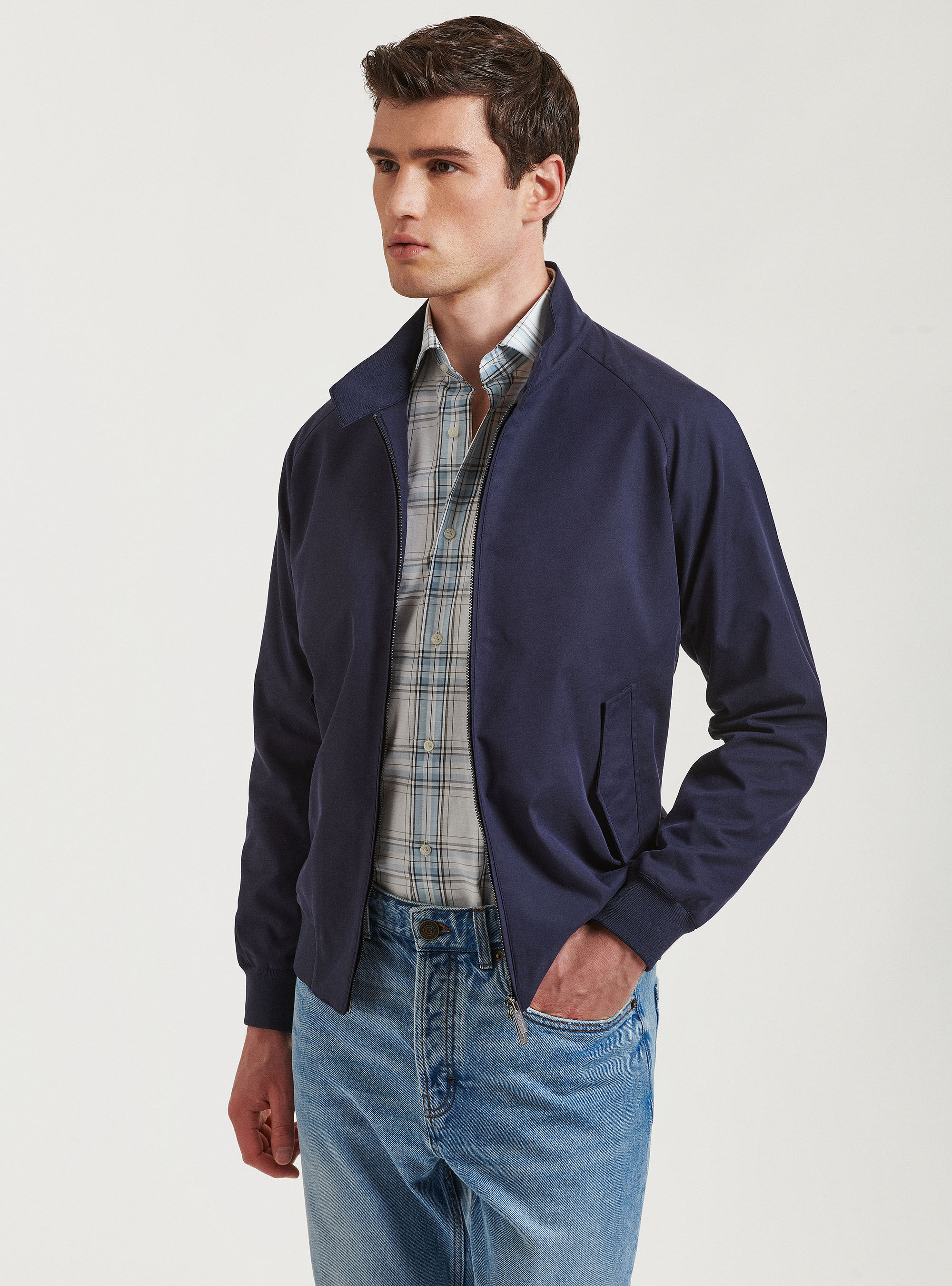 Bomber jacket and collared on sale shirt