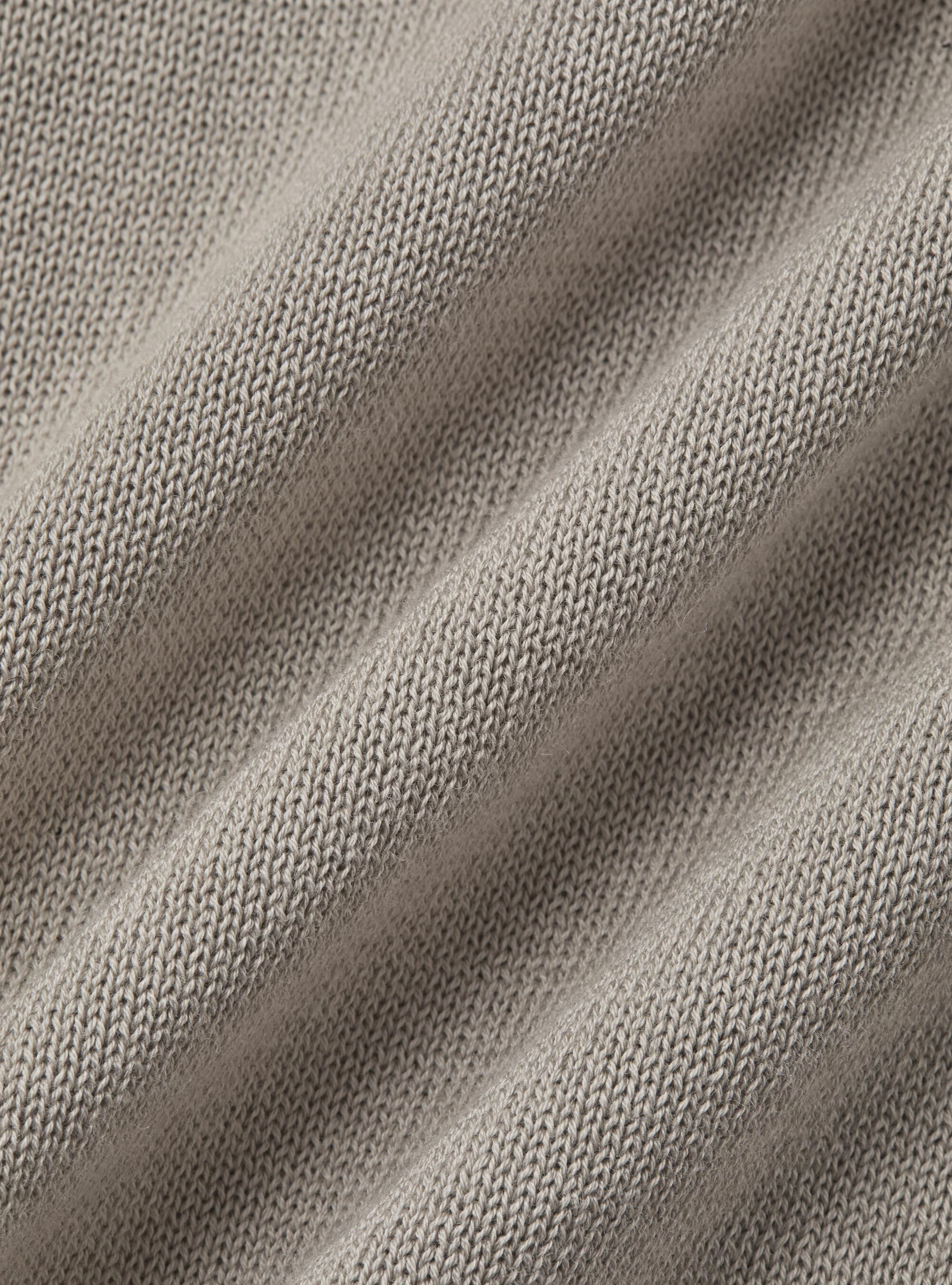 Gilet doppiopetto in maglia di cotone, SABBIA