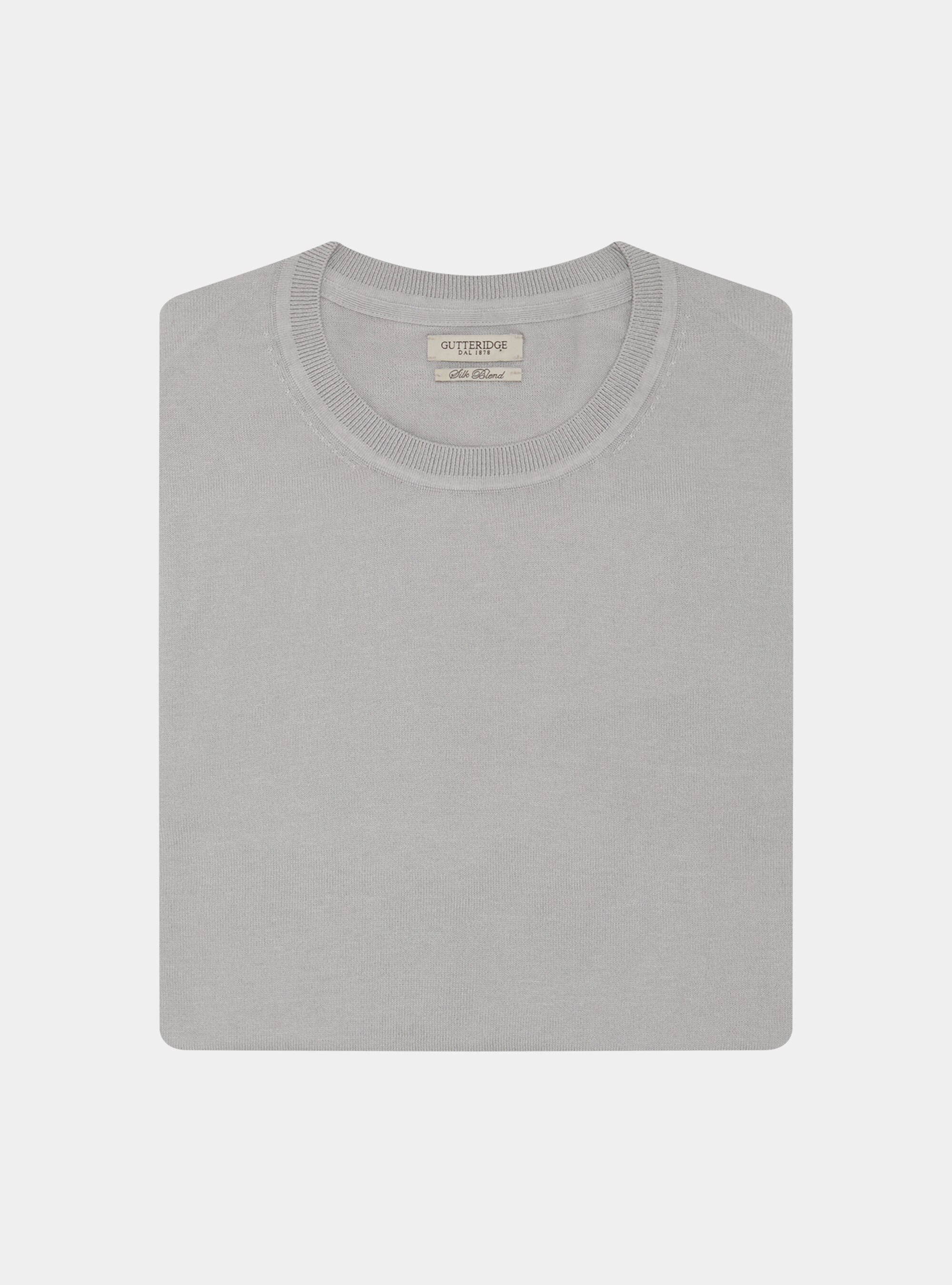 Maglia girocollo in seta e cotone, PERLA 0178C