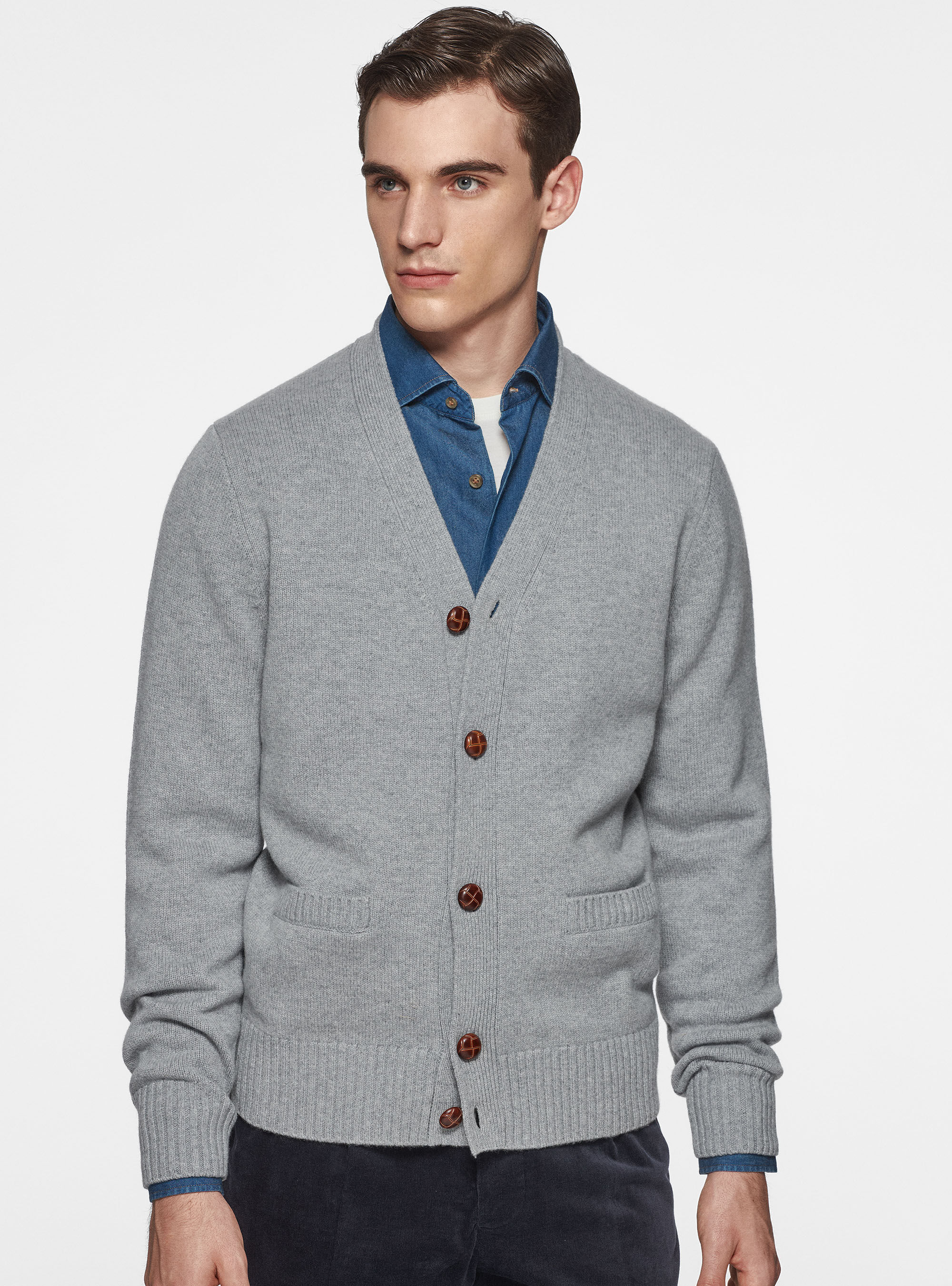 Cardigan in maglia in lambswool