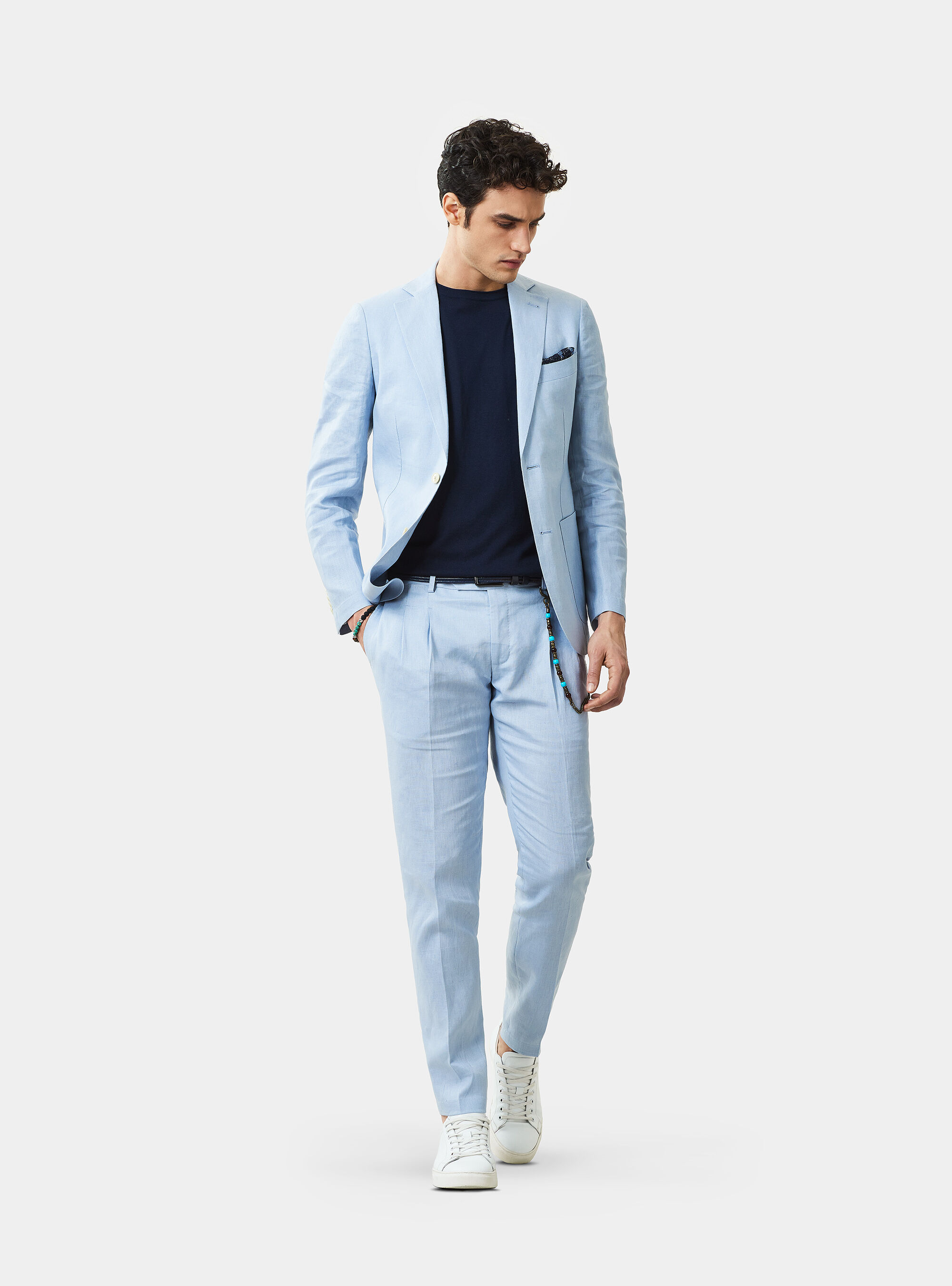 Pantaloni per abito in puro lino