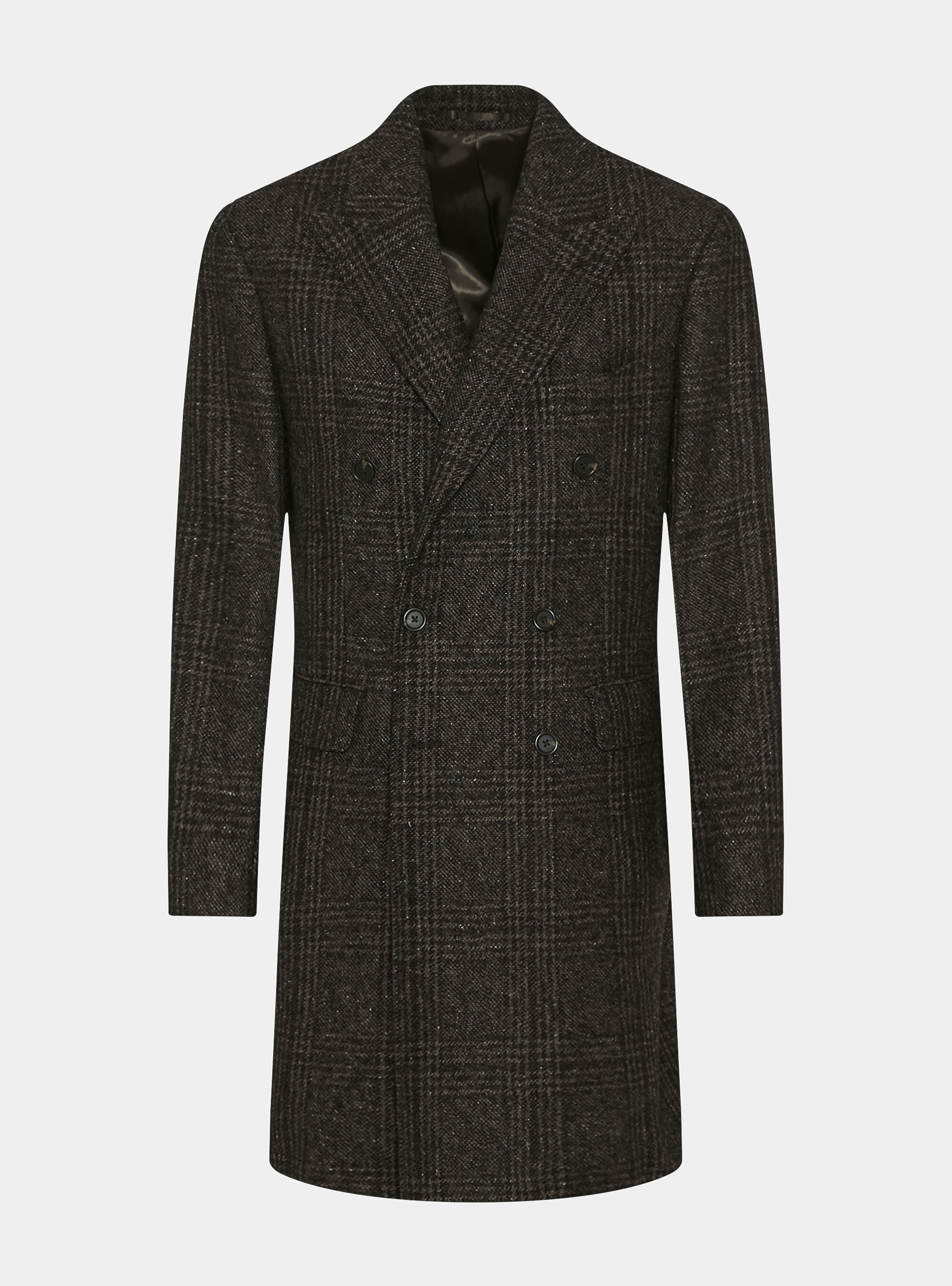 Fancy double-breasted coat in cashmere blend | Gutteridge