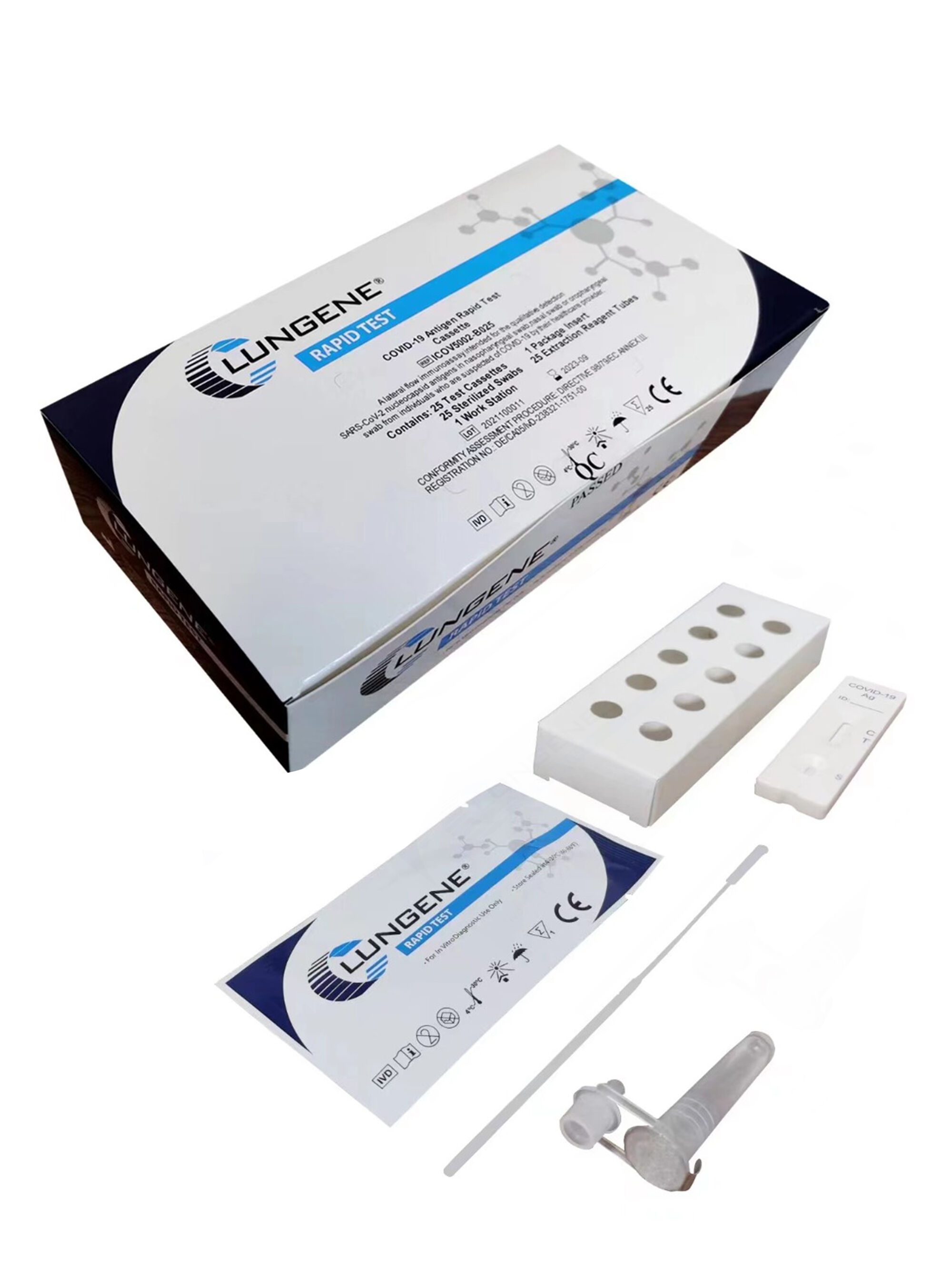 Clungene 25 rapid antigen test kits COVID19-Professional Use, UNIQUE