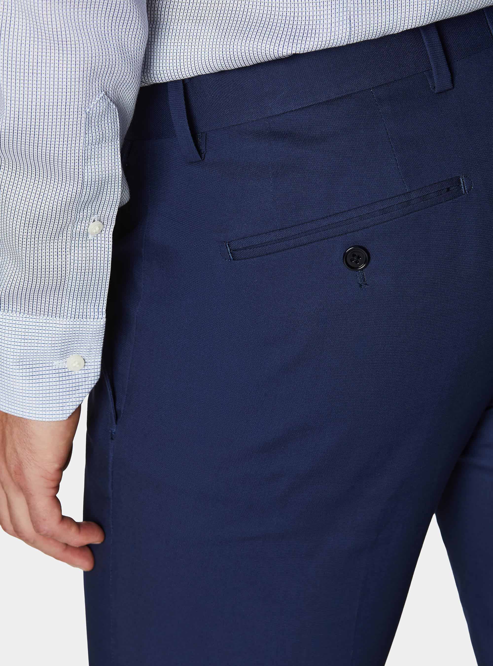 Cotton suit trousers, BLUE