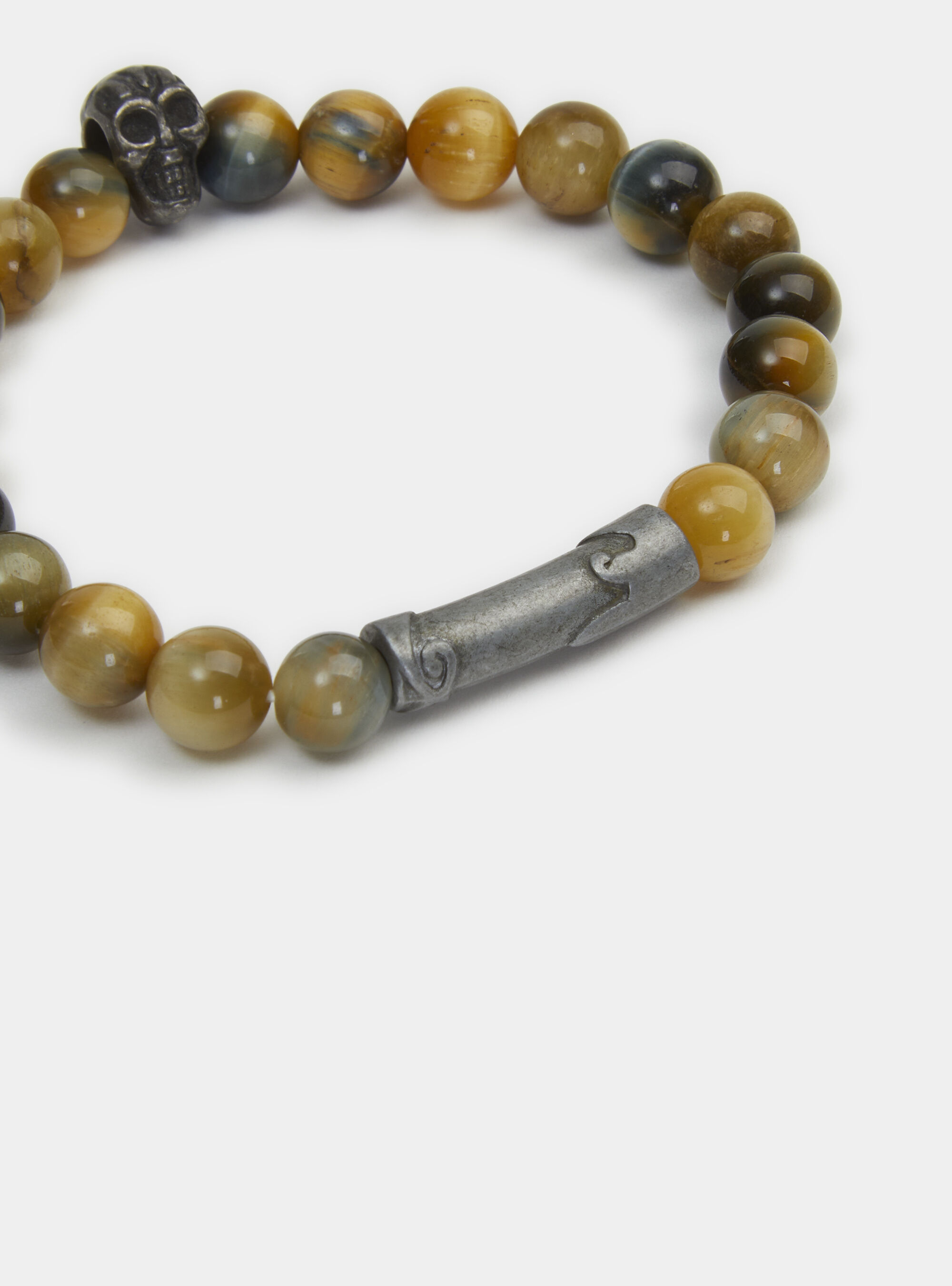 Bracelet &eacute;lastique avec sph&egrave;res et cr&acirc;ne, 0711C OCRA
