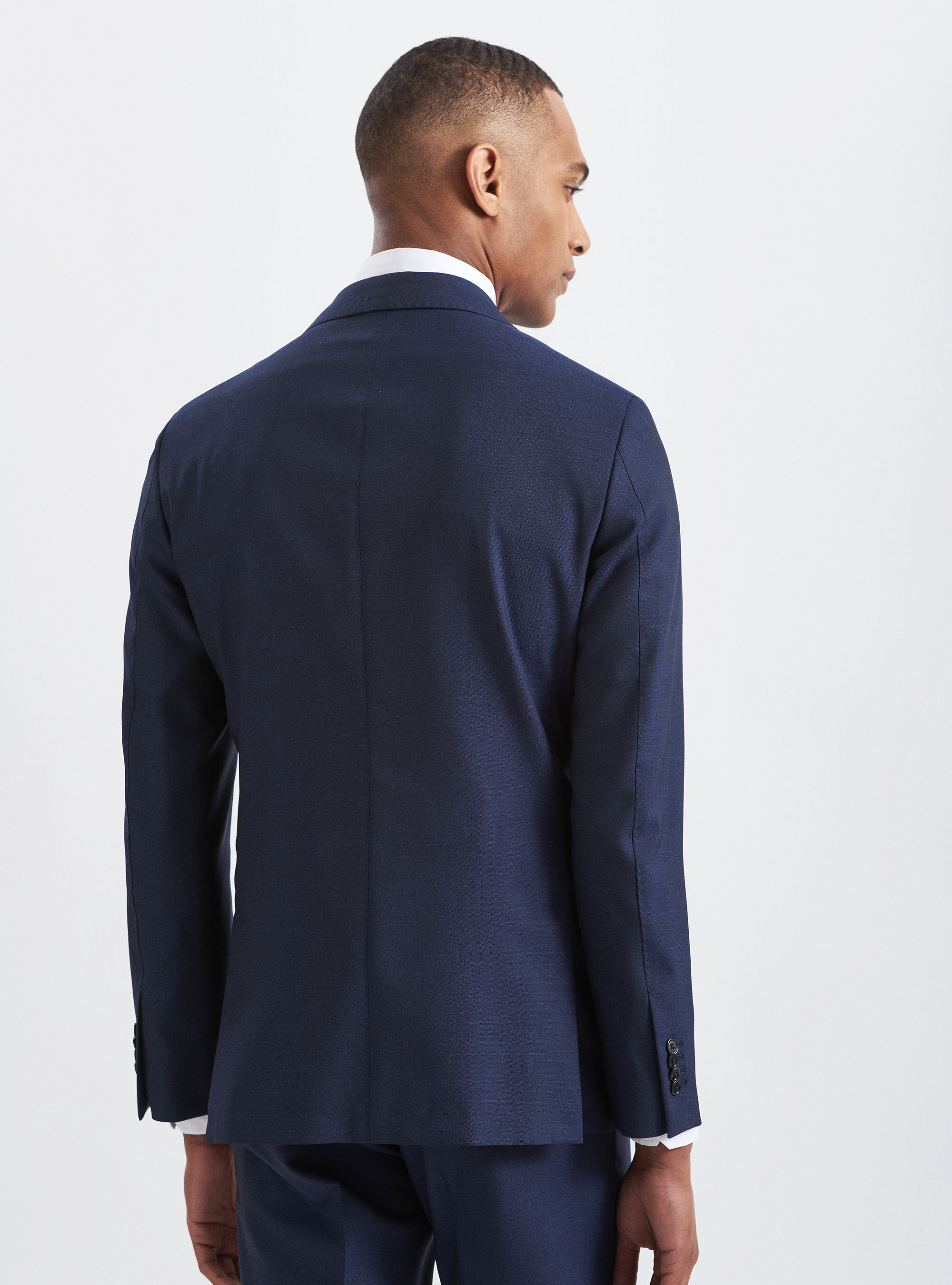 Suit blazer in pure wool Vitale Barberis Canonico fabric, NAVY BLUE