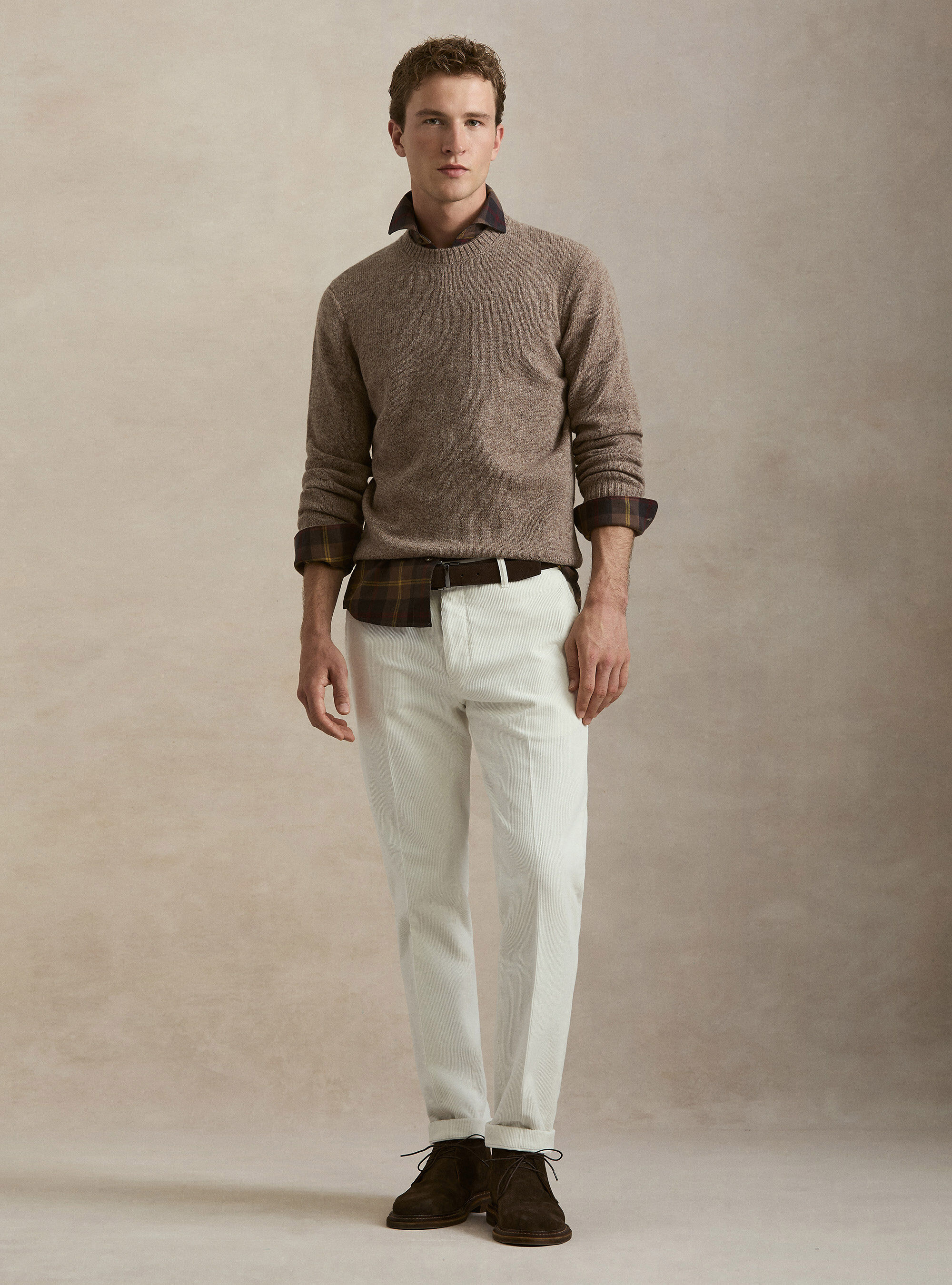 Pure Shetland wool crewneck sweater