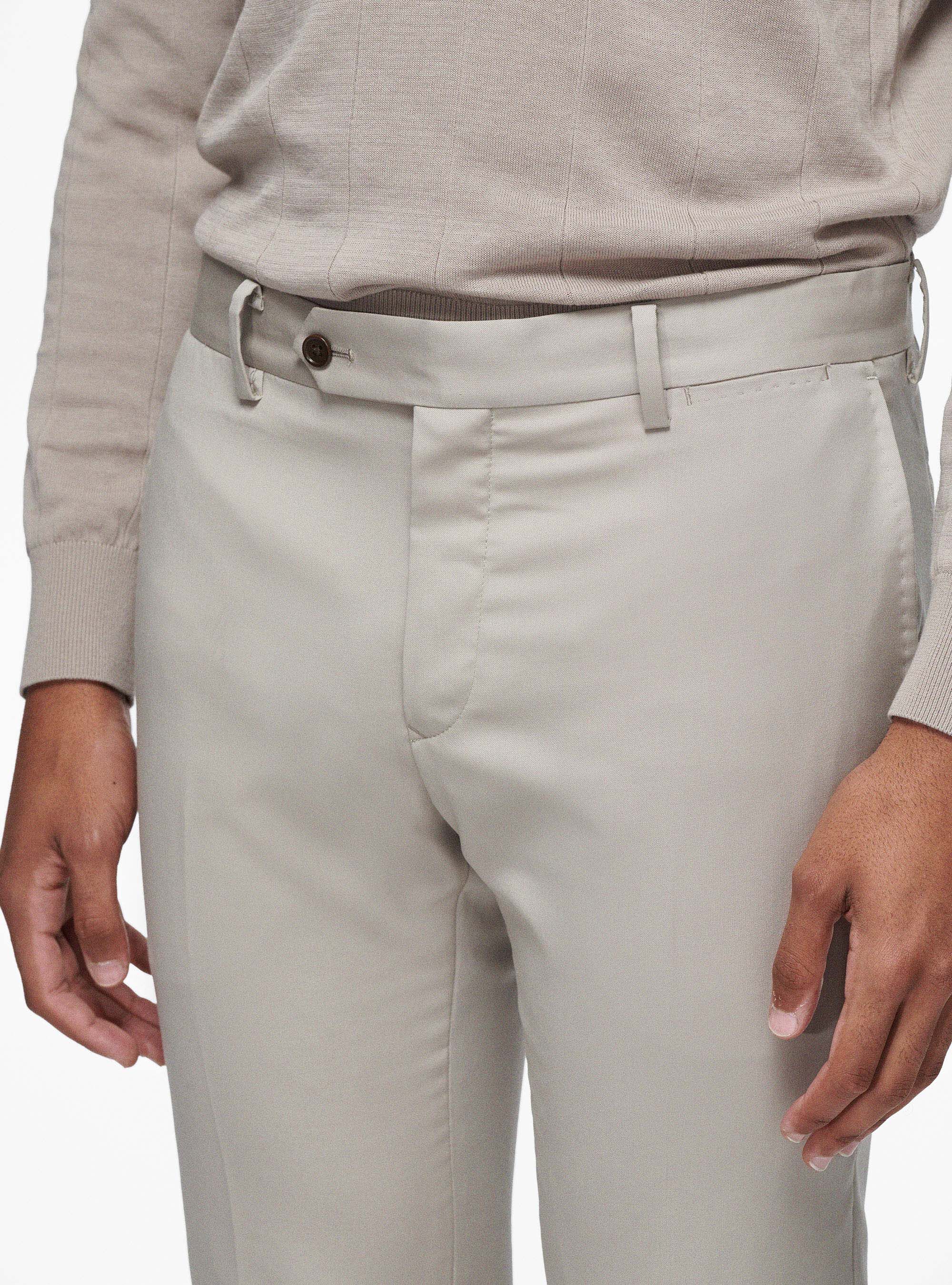 Trousers in pure 110's superfine wool, SAND