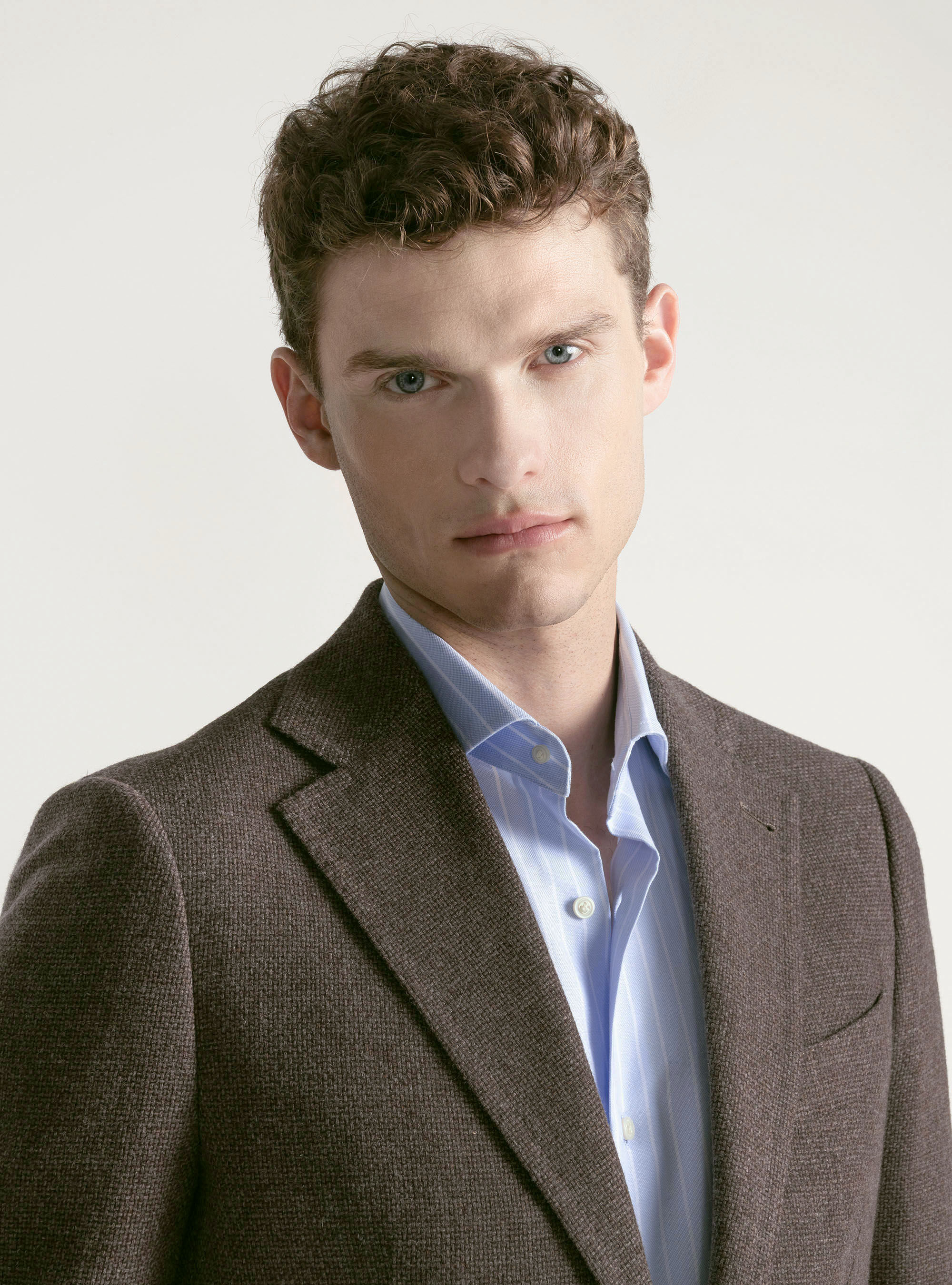 Cotton wool and cashmere hopsack blazer, MUD