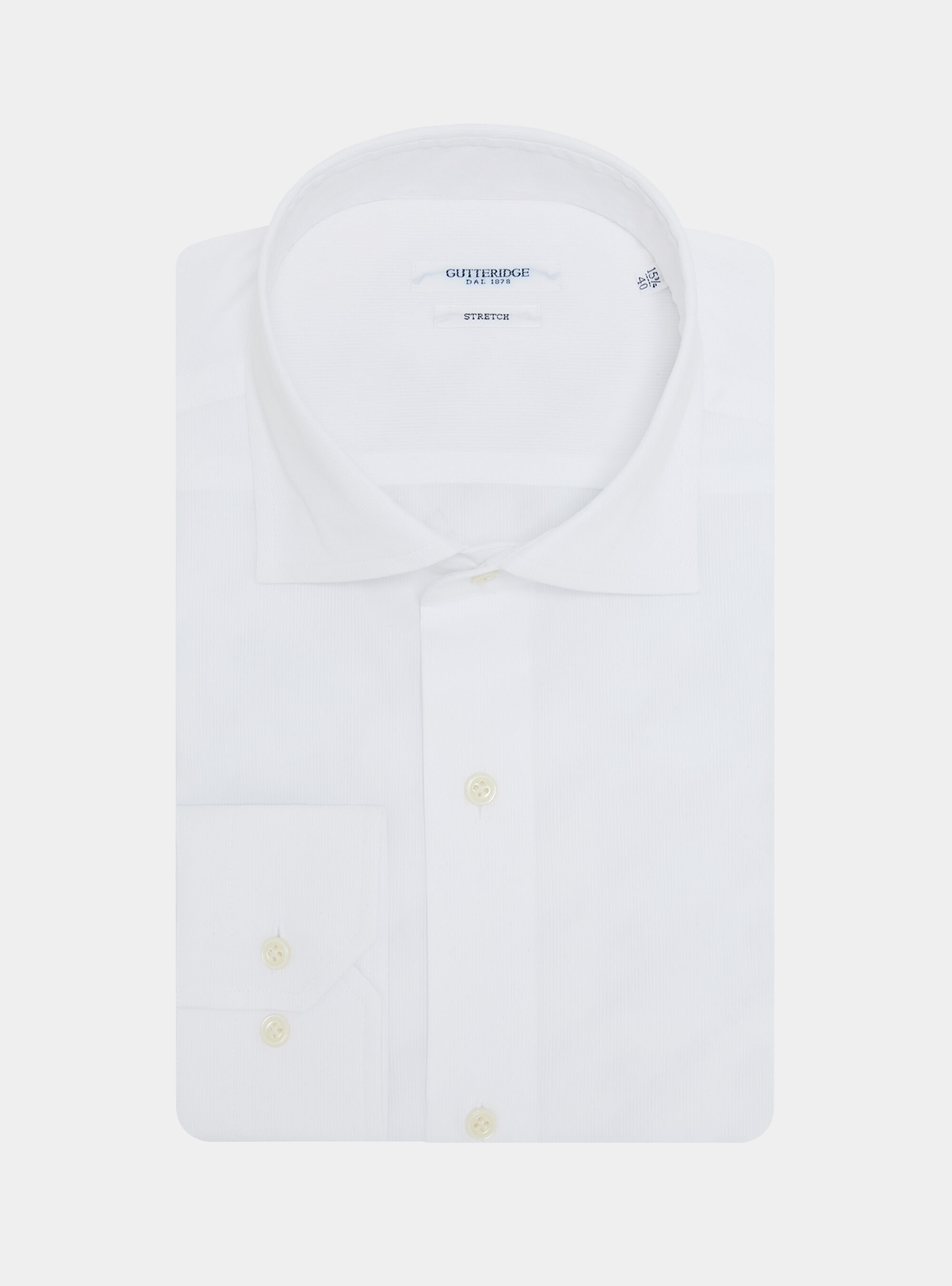 Camicia in piquet stretch, BIANCO
