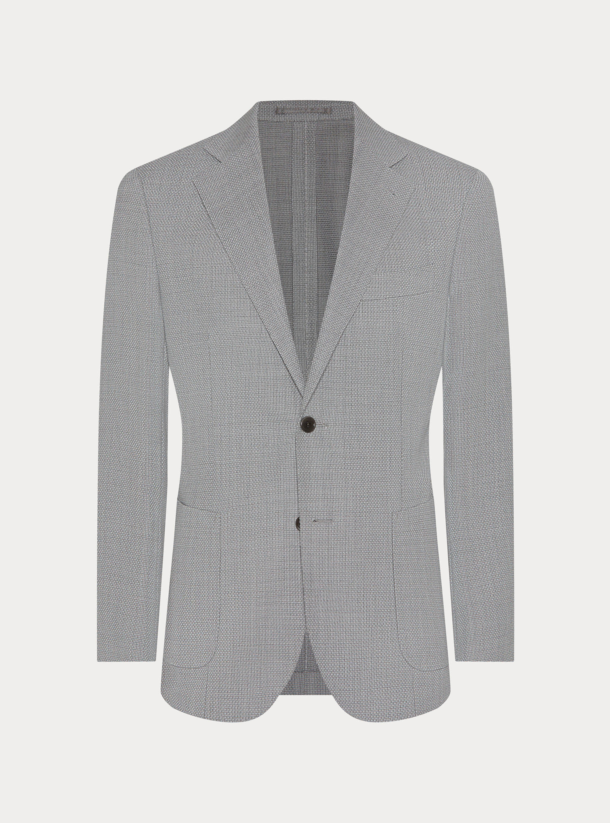 Americana de lana hopsack, GRIS MARENGO