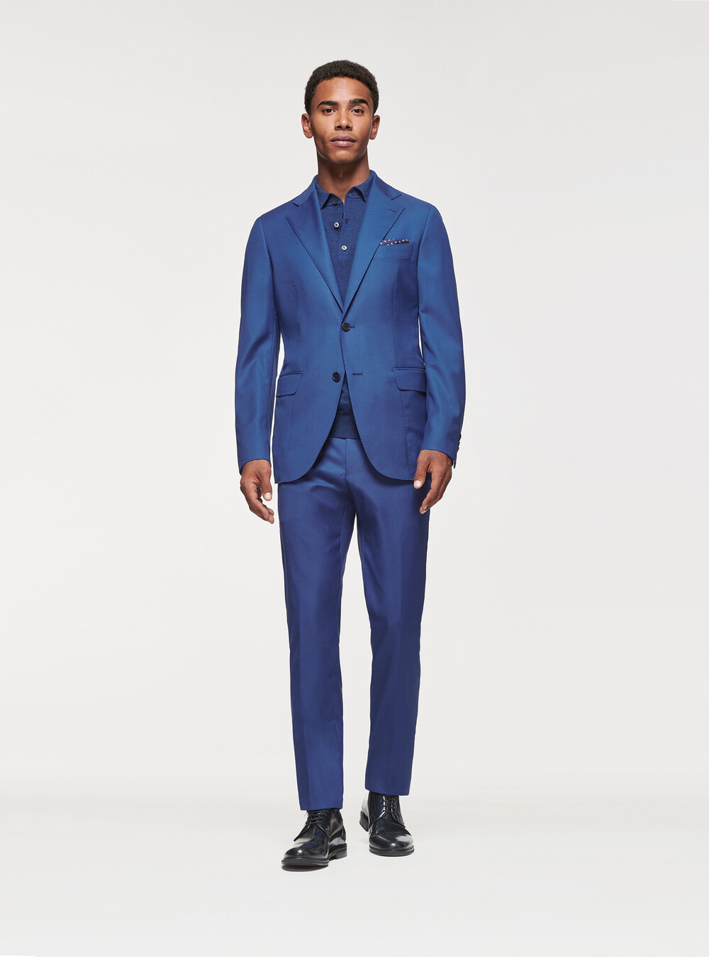 VBC royal blue suit in 110s pure superfine wool