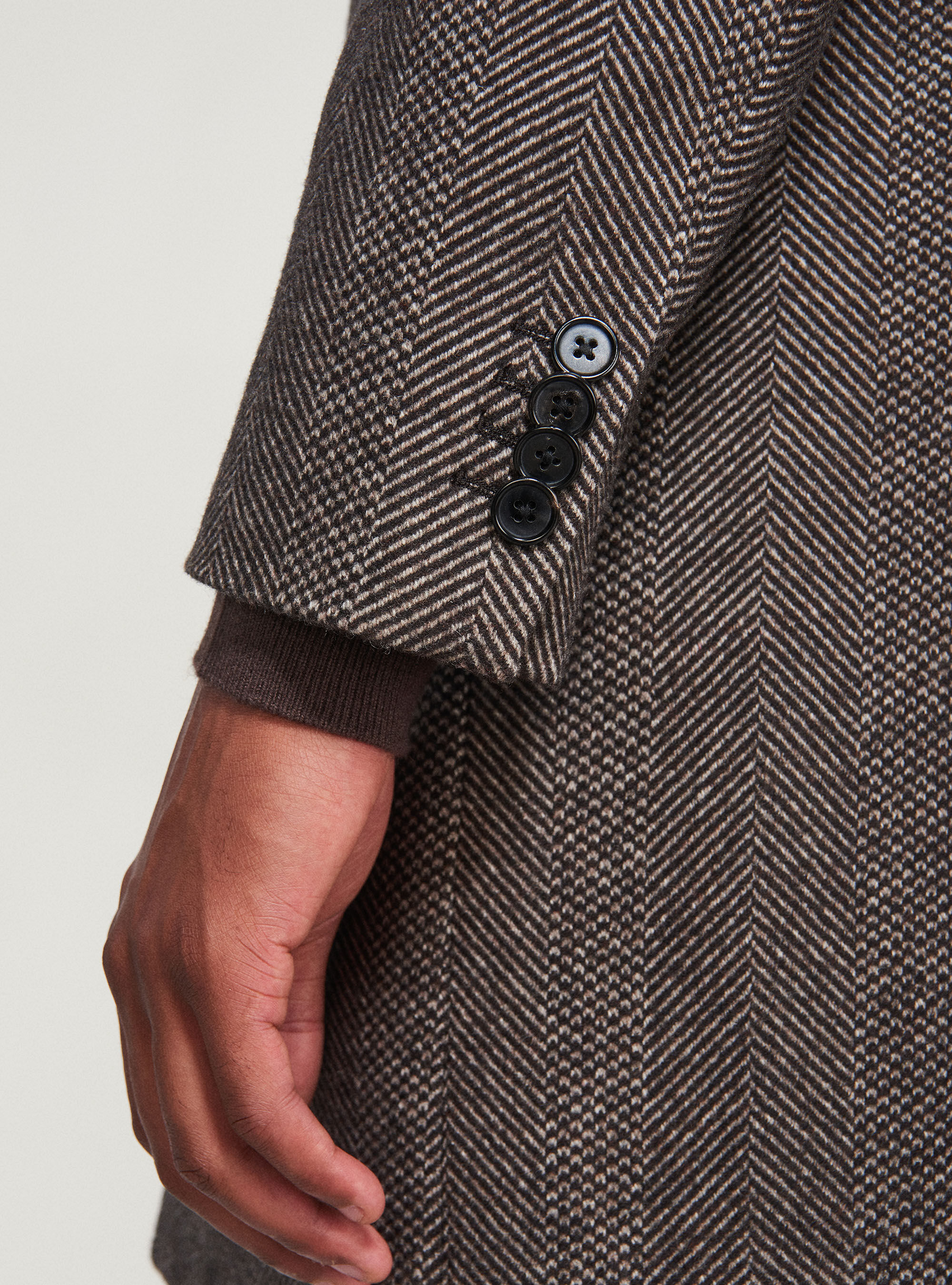 Wool blend herringbone coat