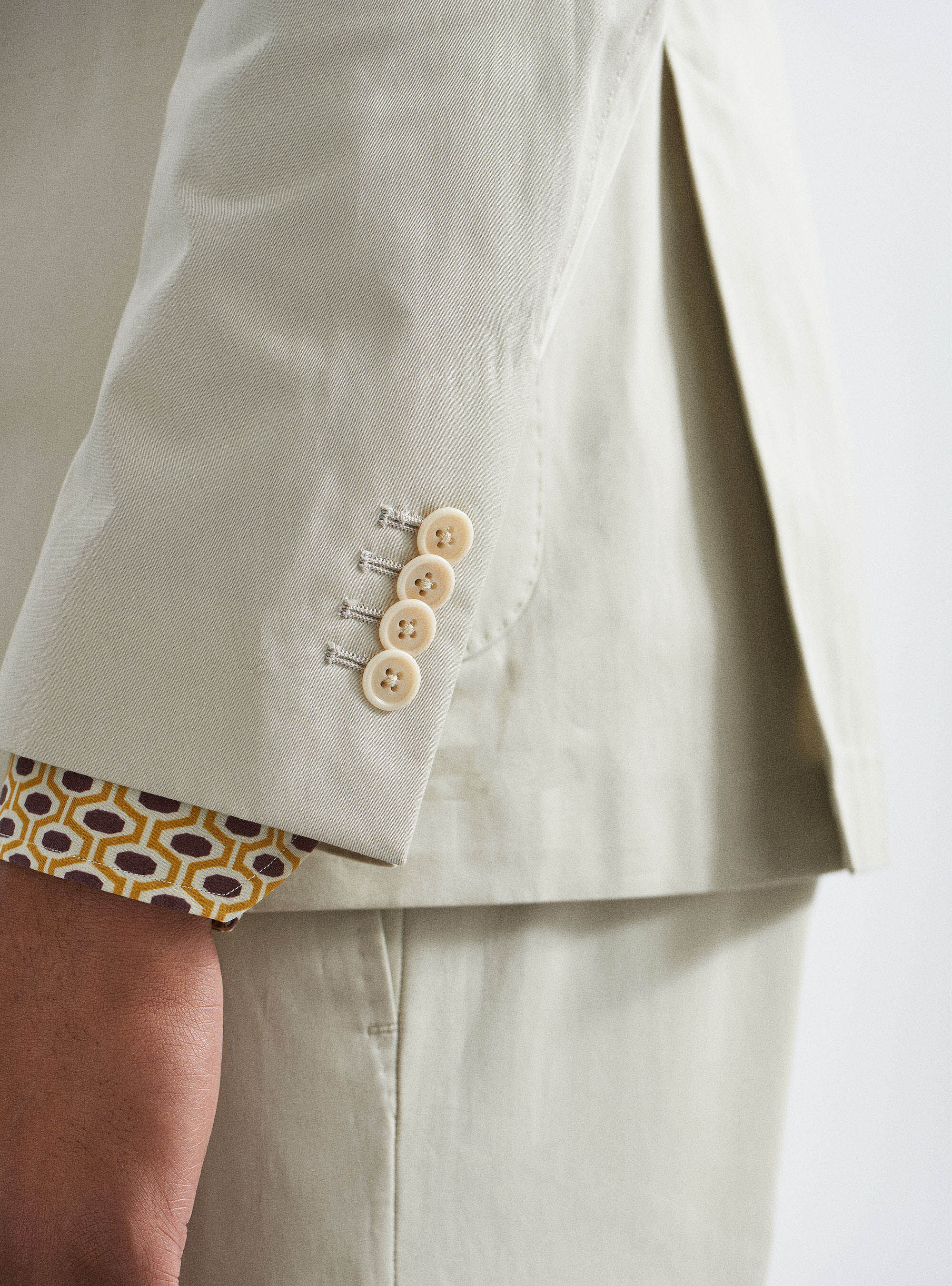 Giacca per abito in puro cotone, ECRU