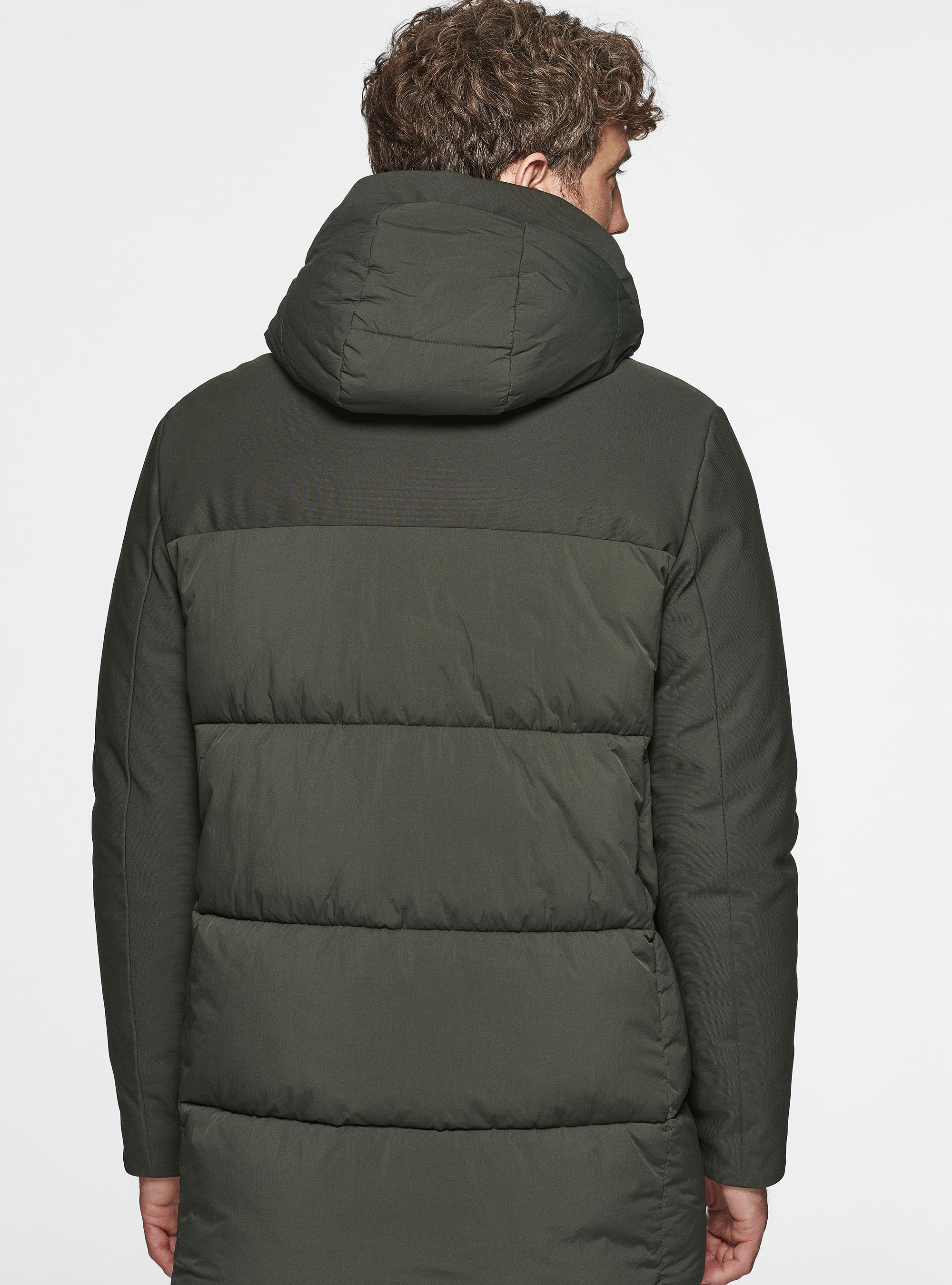 Quilted padded parka with hood