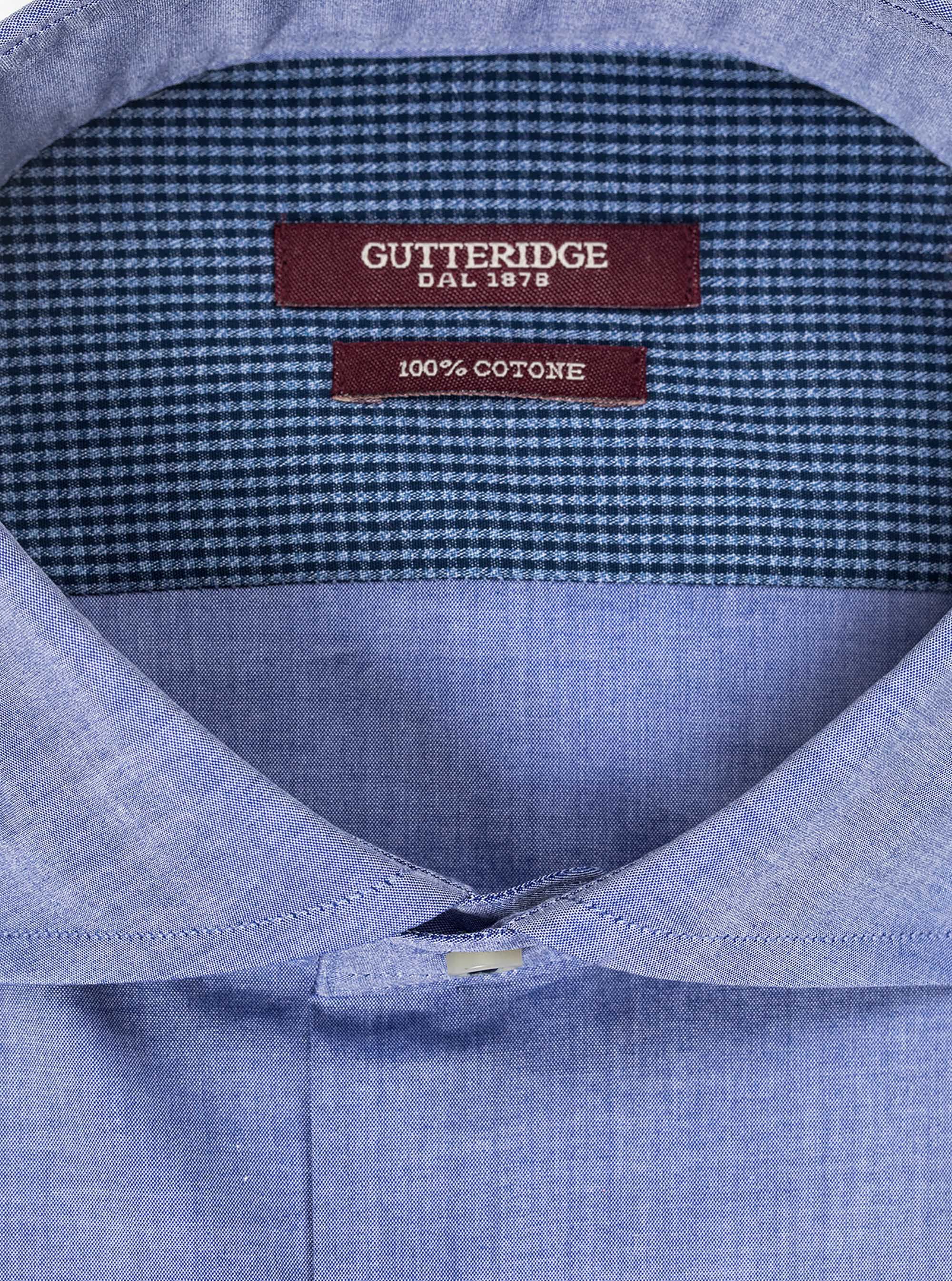 Chemise &agrave; col fran&ccedil;ais en popeline de coton, BASALT