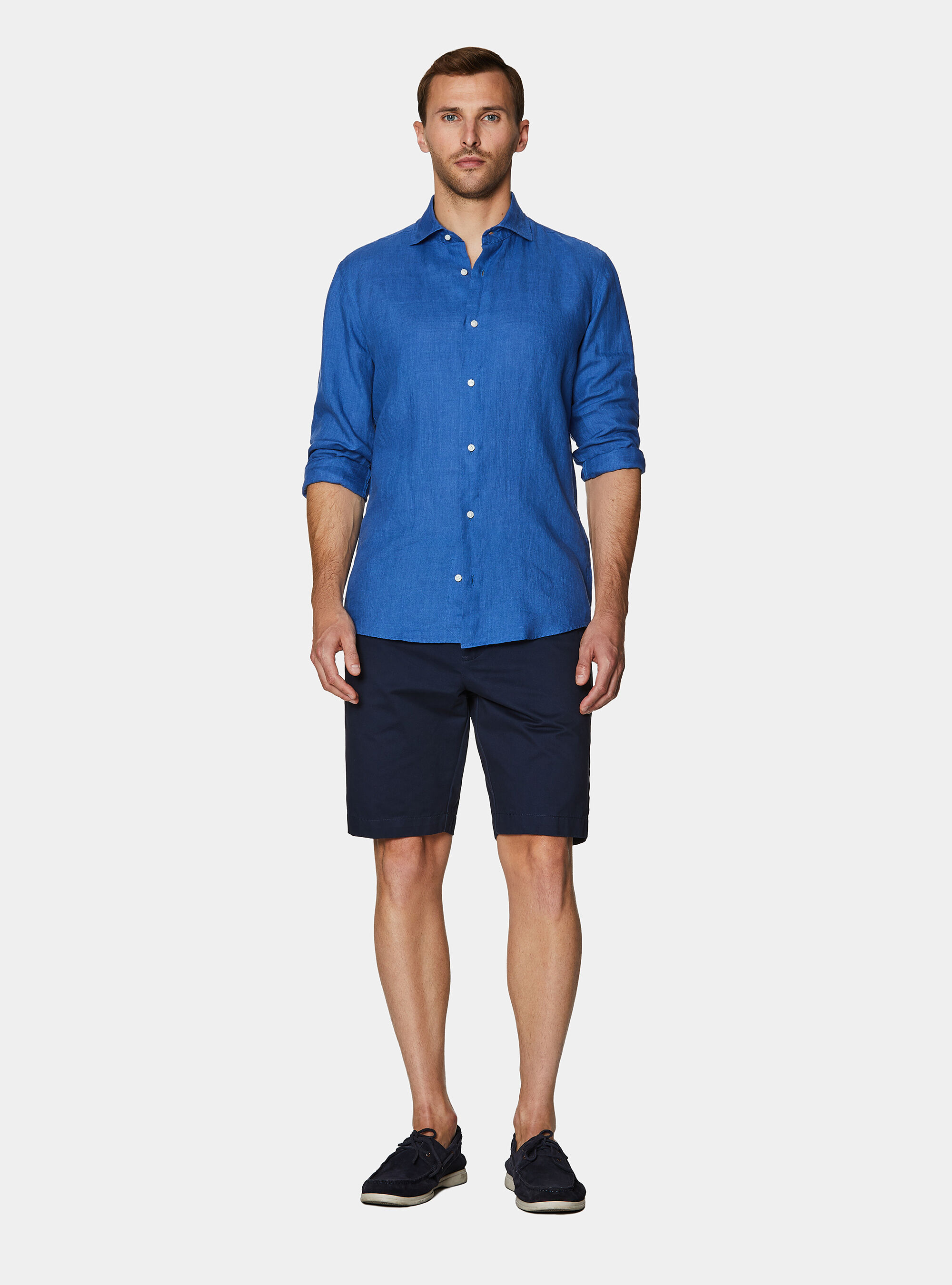 Pure linen shirt, BLUE