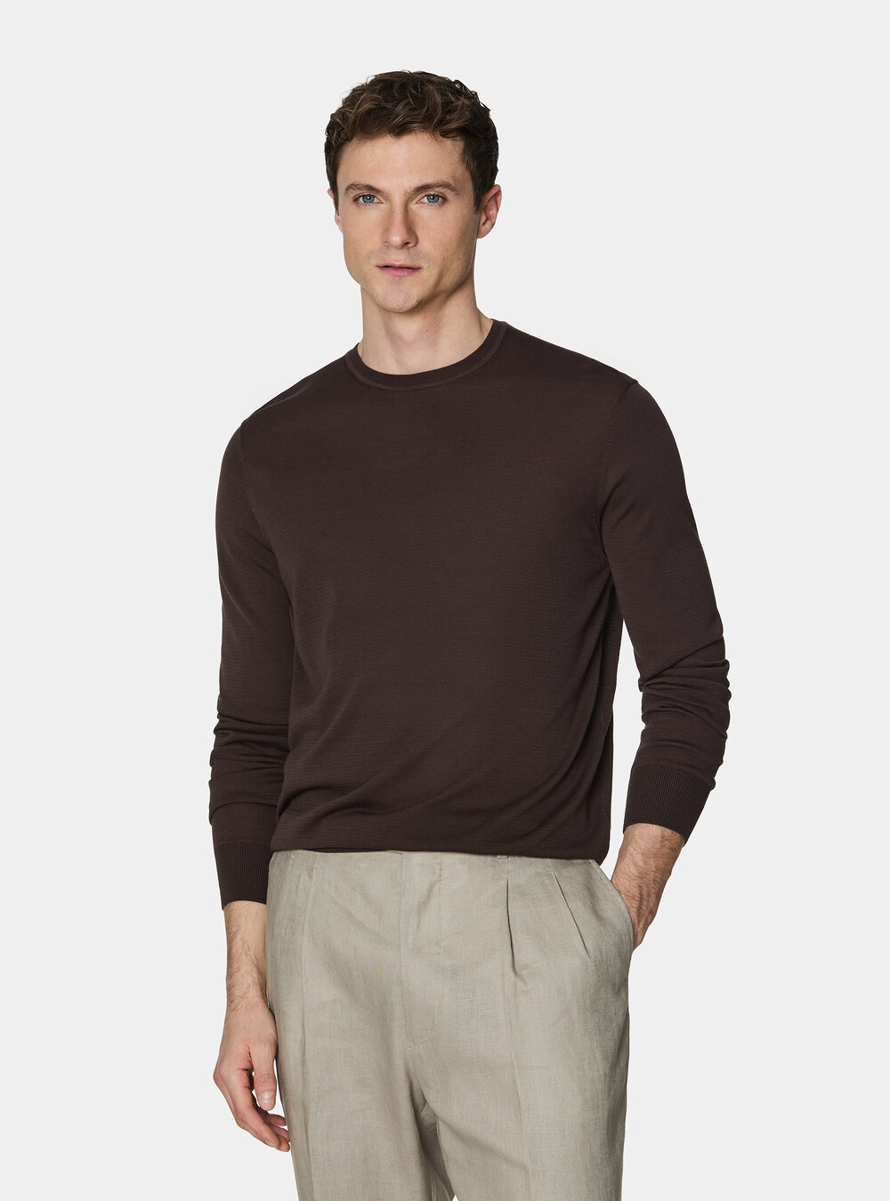 crews tobacco Cashmere Crew Neck Sweater In 34 Heritage Tobacco Monster - Smooth -