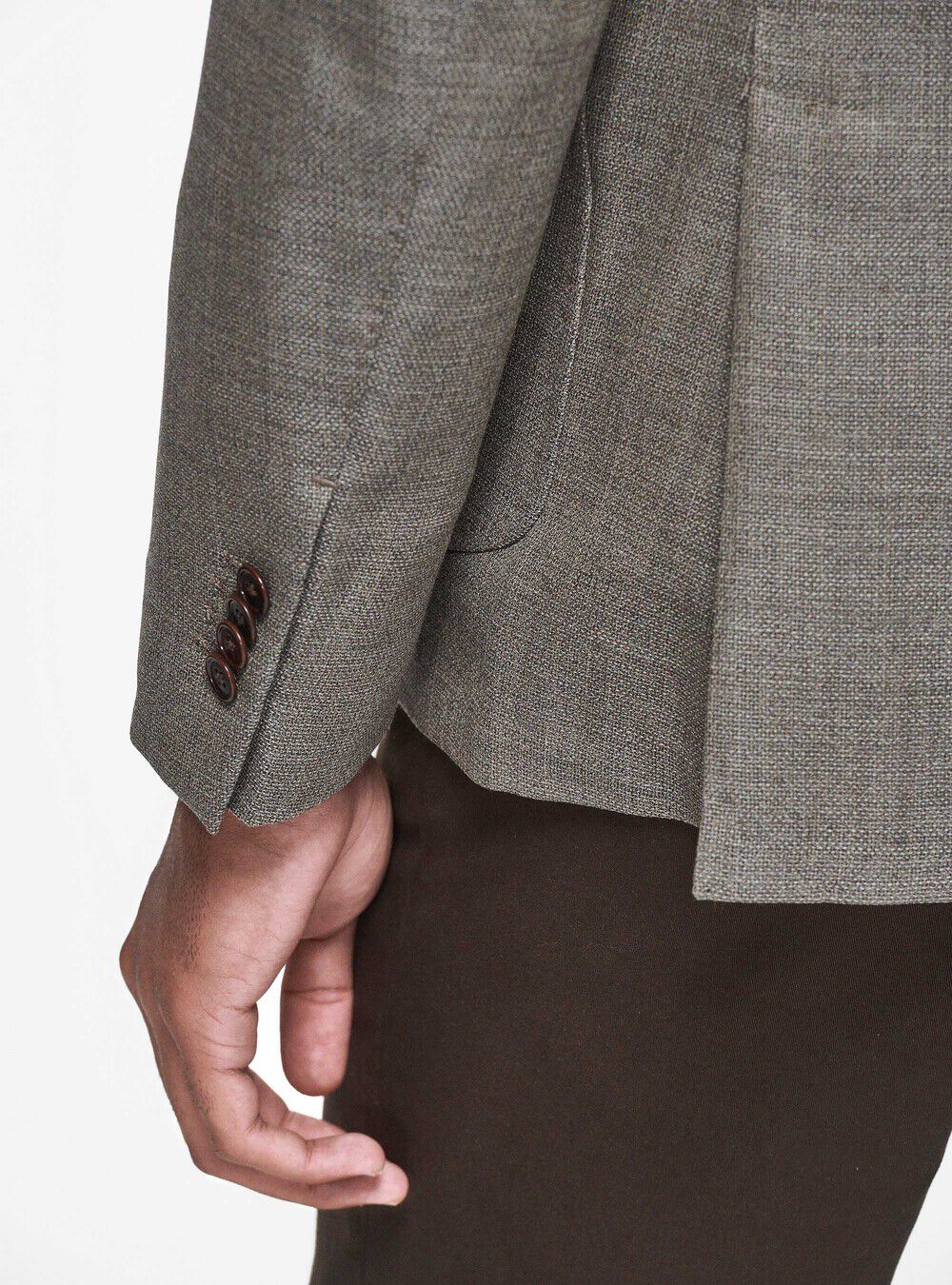 Veste en pure laine microtextur&eacute;e, BOUE