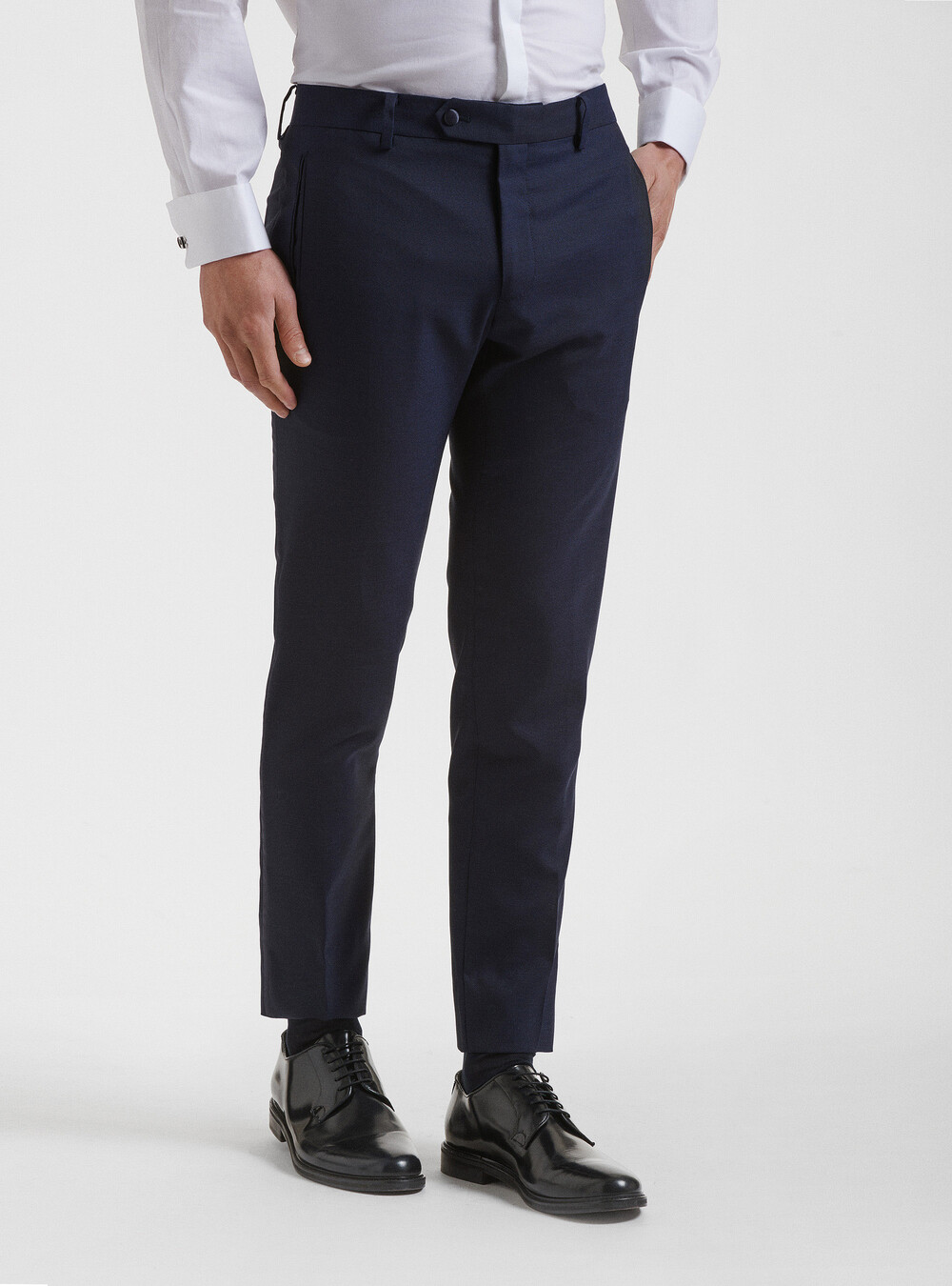 pantalon cigarette homme Pantalon smoking en pure laine Vitale Barberis Canonico pantalon cigarette homme Pantalon smoking en pure laine Vitale Barberis Canonico