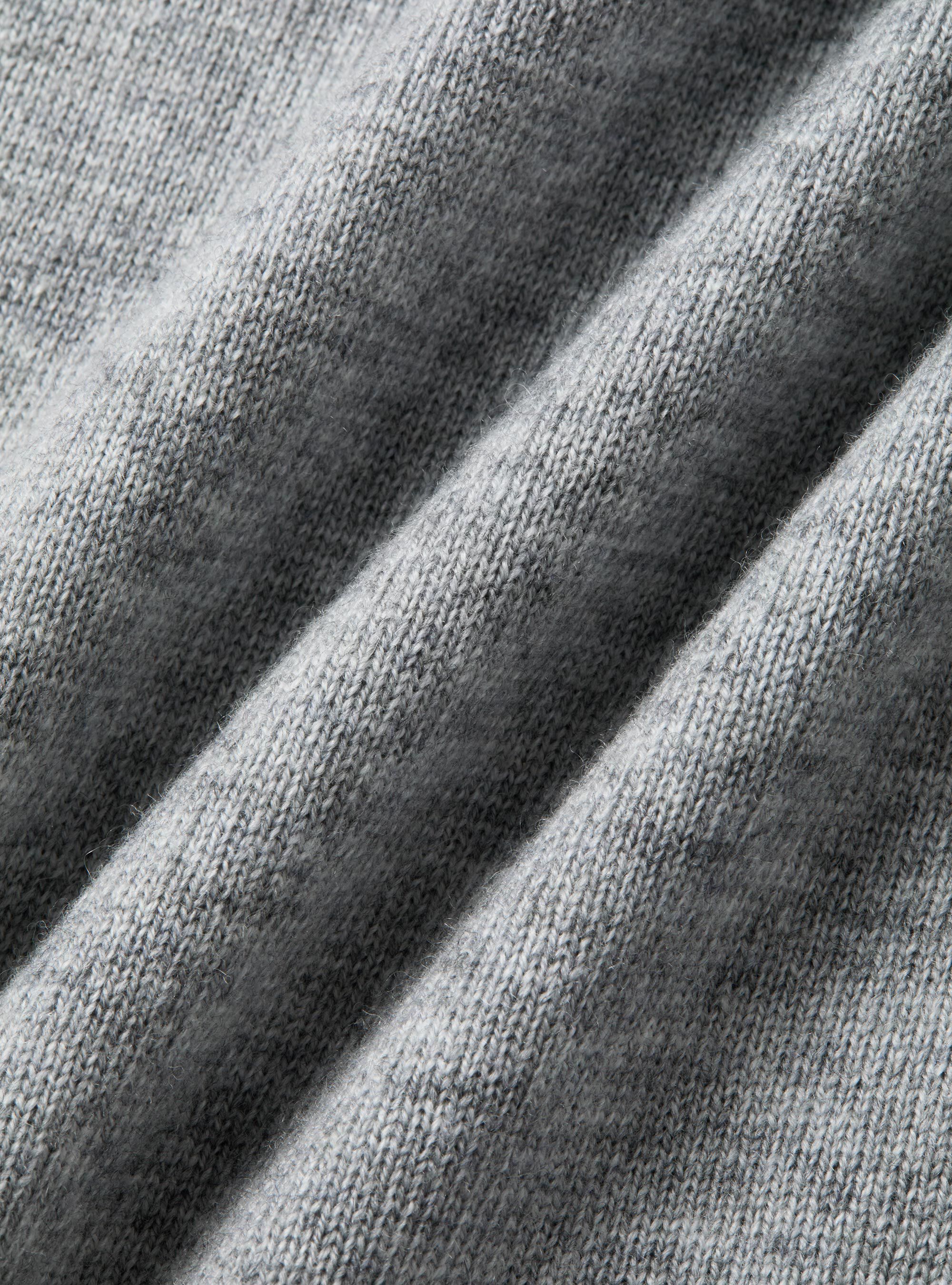 Girocollo in maglia in lana poliammide cashmere, LIGHT GREY MELANGE