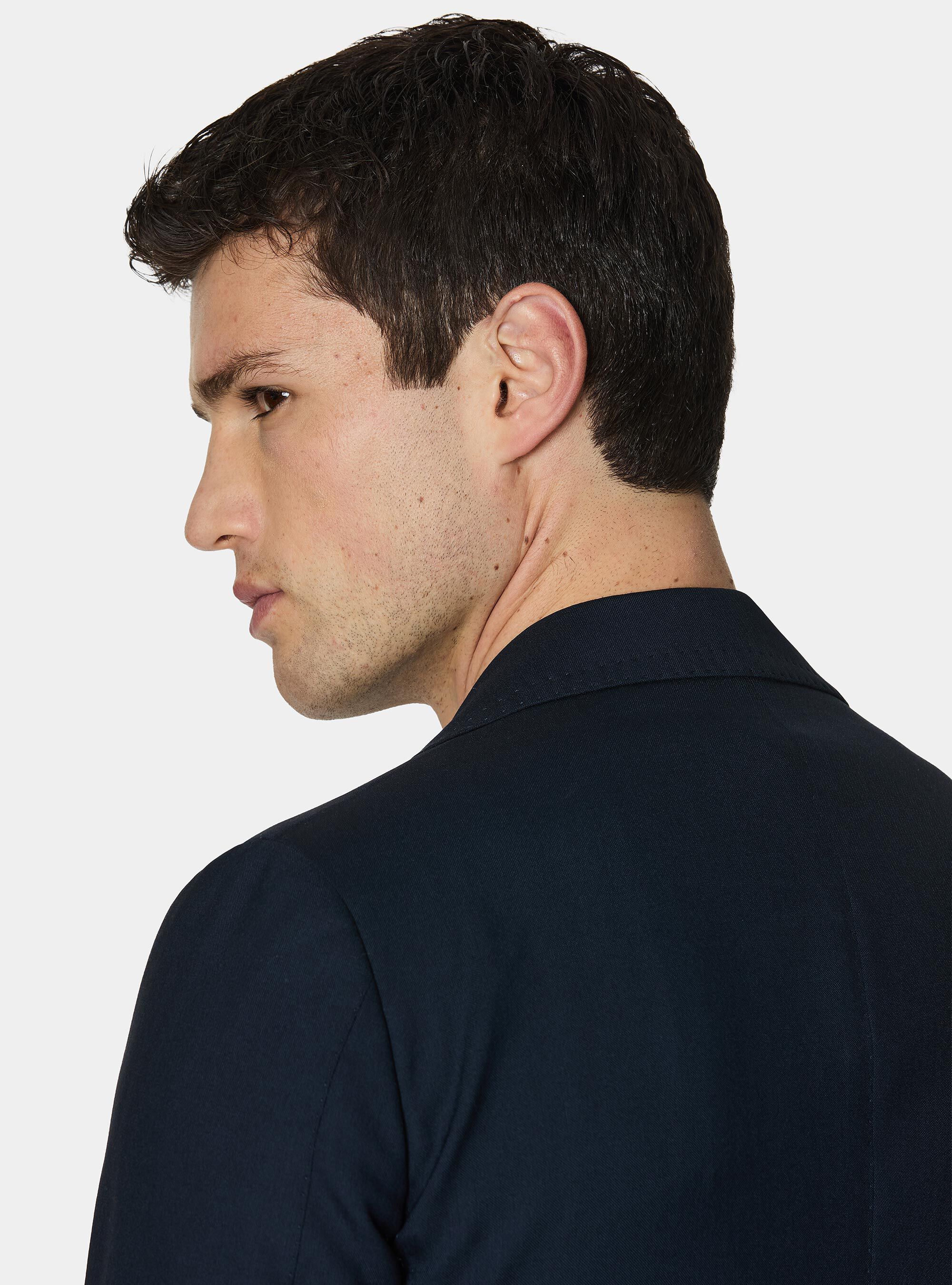 Zweireihige Jacke aus reiner Wolle von Vitale Barberis Canonico, NAVY