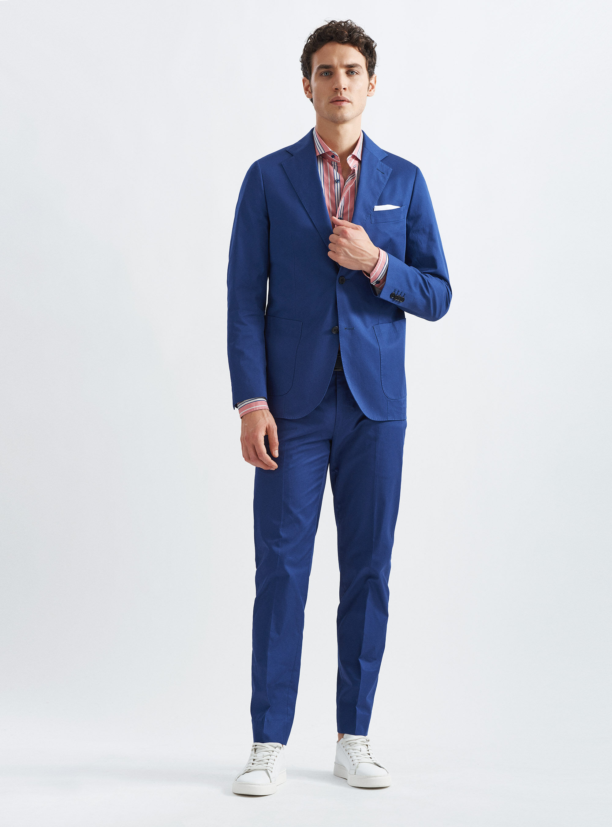 Giacca per abito in puro cotone, BLU