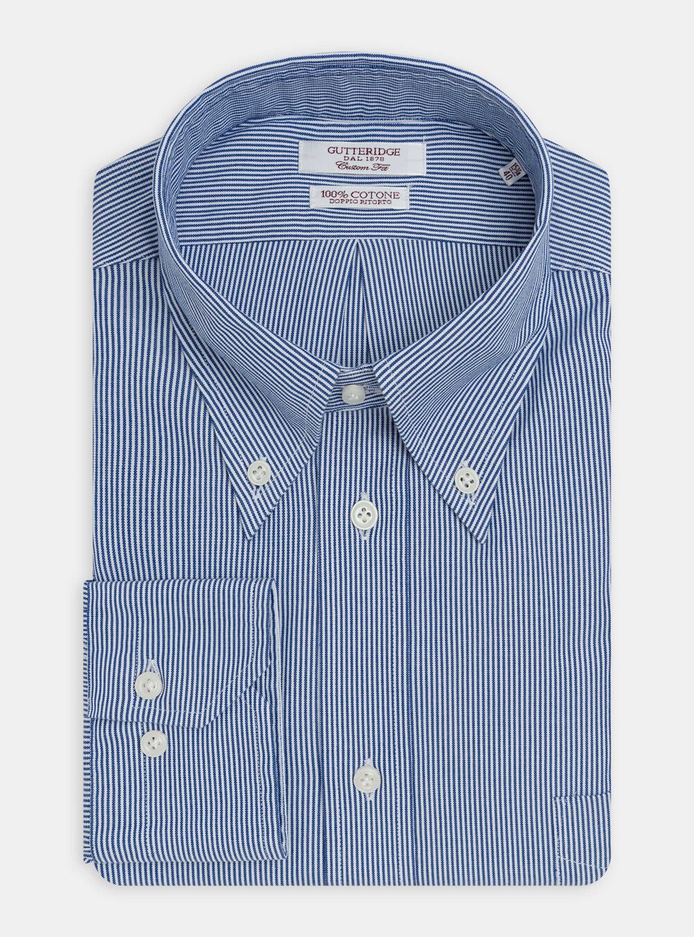 Camicia classic fit comoda con collo button down in oxford, BLU Camicia classic fit comoda con collo button down in oxford