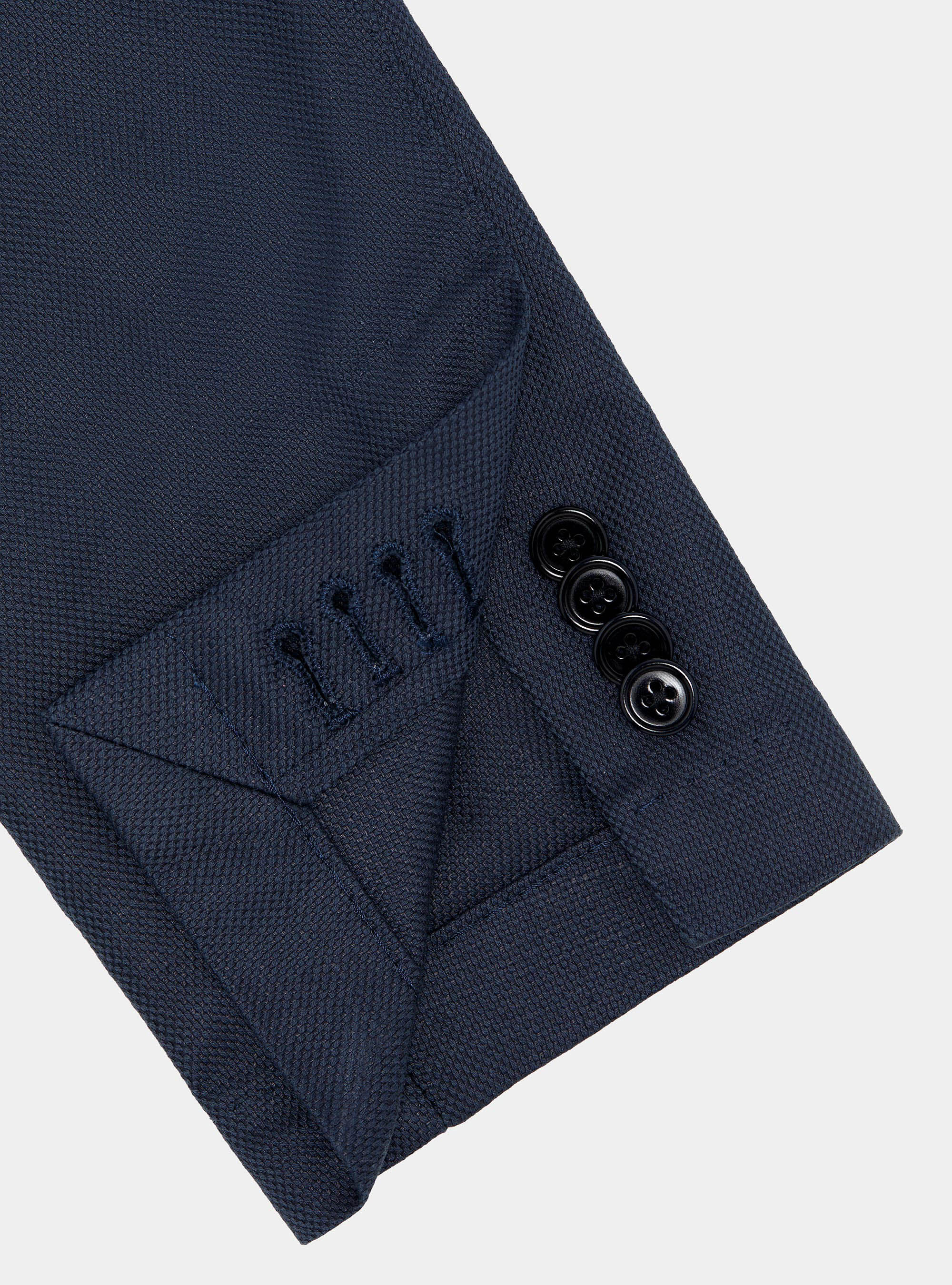 Giacca in cotone e lino, BLU NAVY