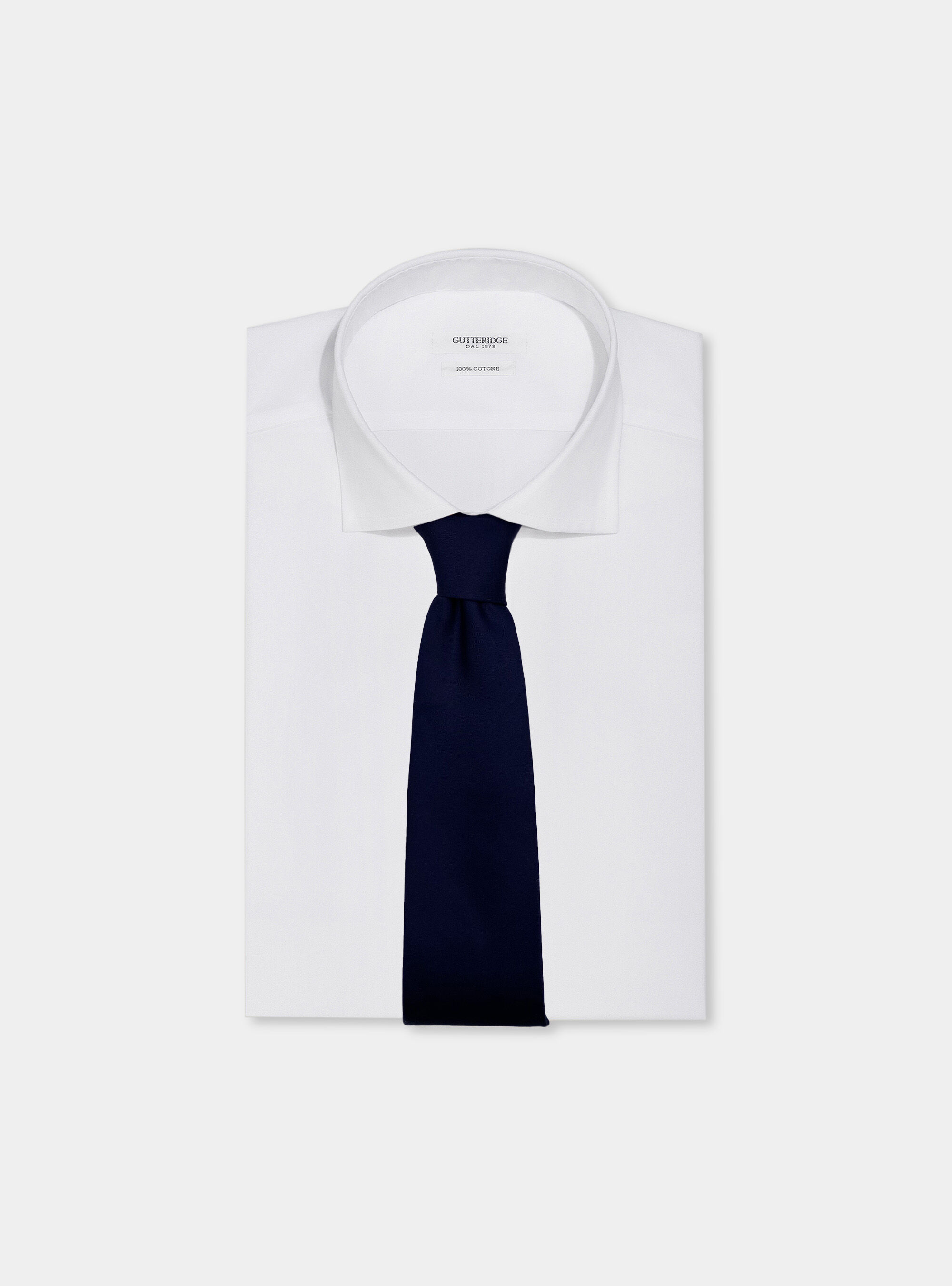 Pure silk tie with bull embroidery, NAVY BLUE