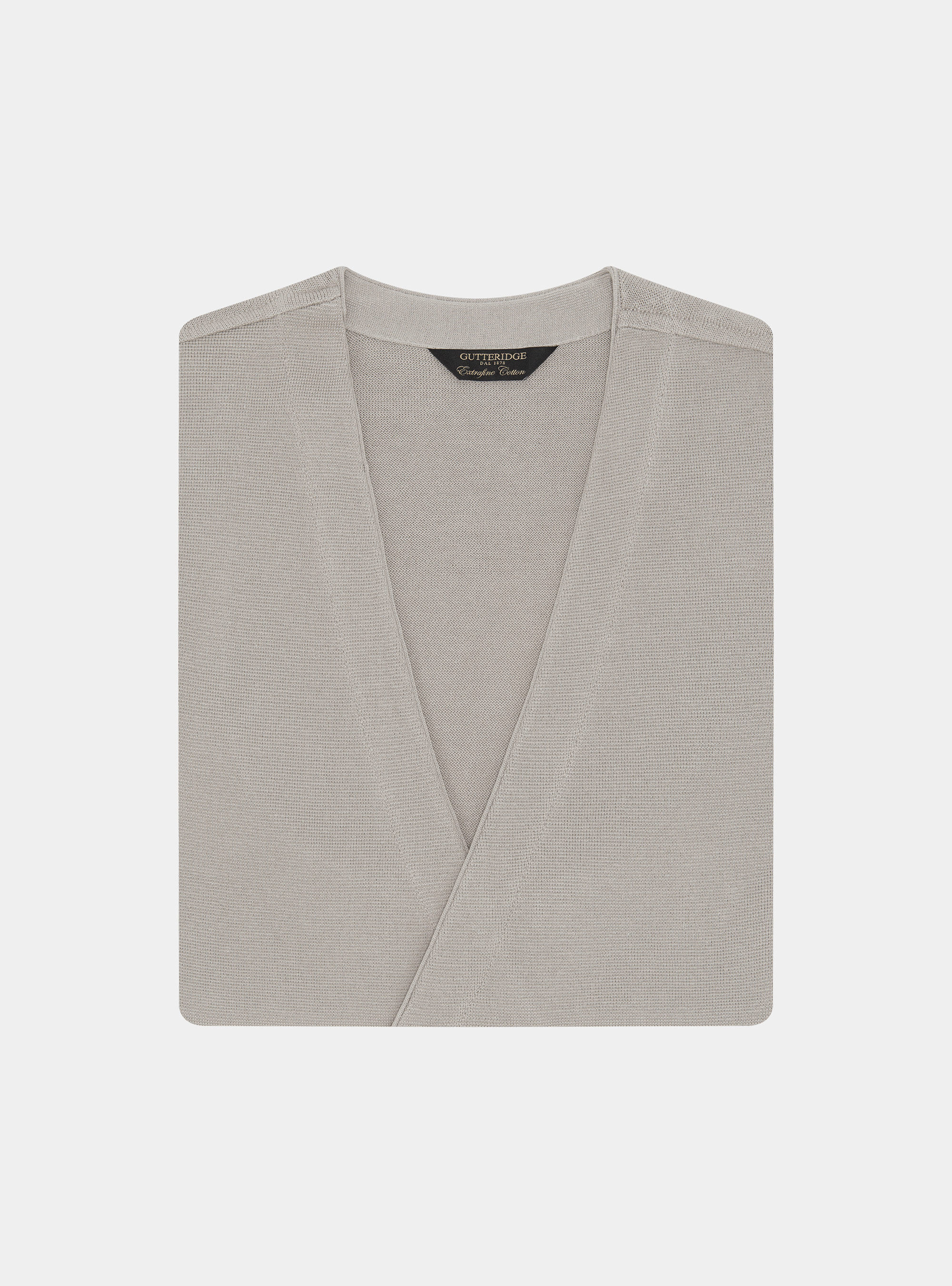 Gilet doppiopetto in maglia di cotone, SABBIA