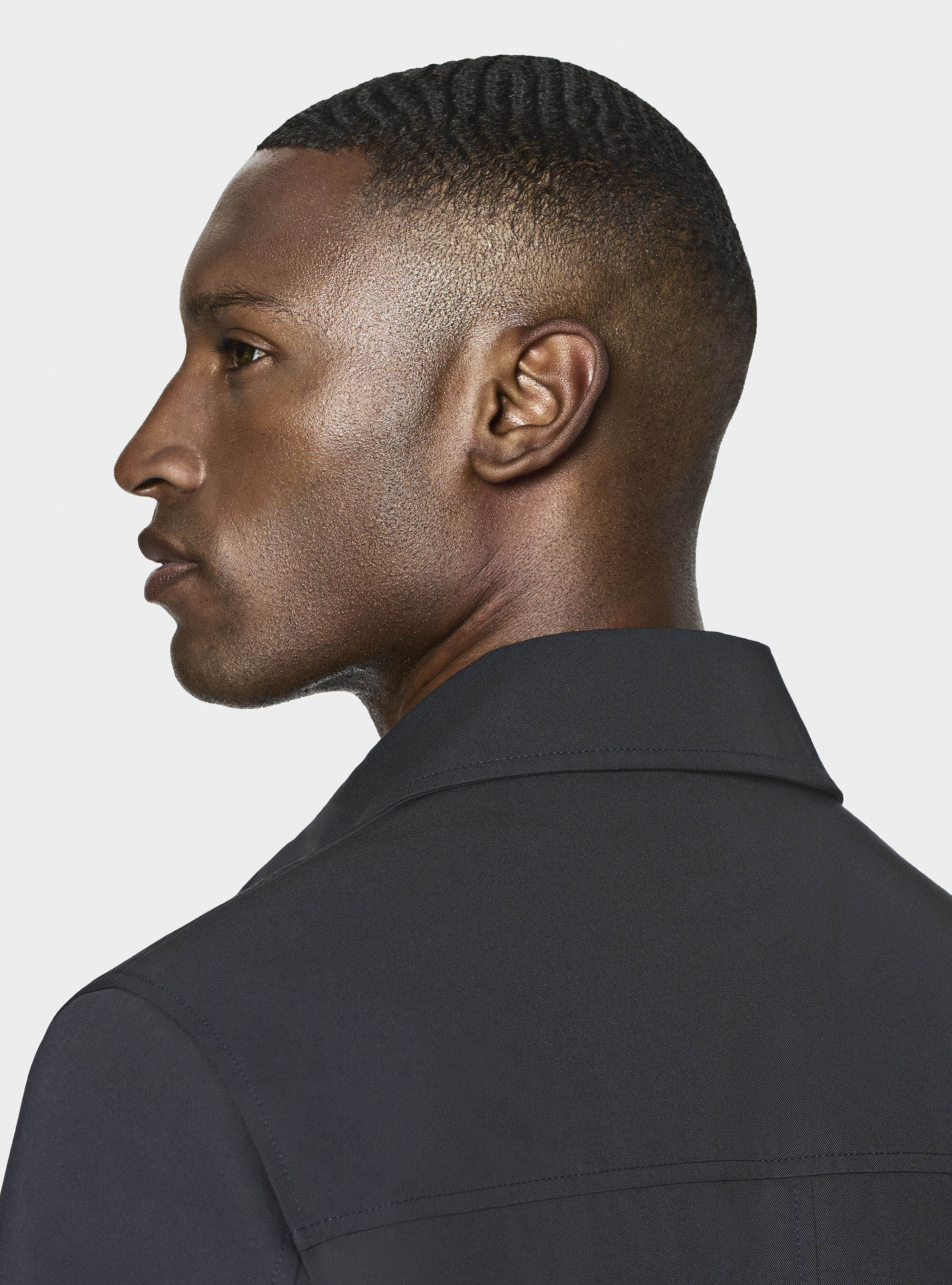 Impermeabile monopetto in misto cotone, BLU NAVY