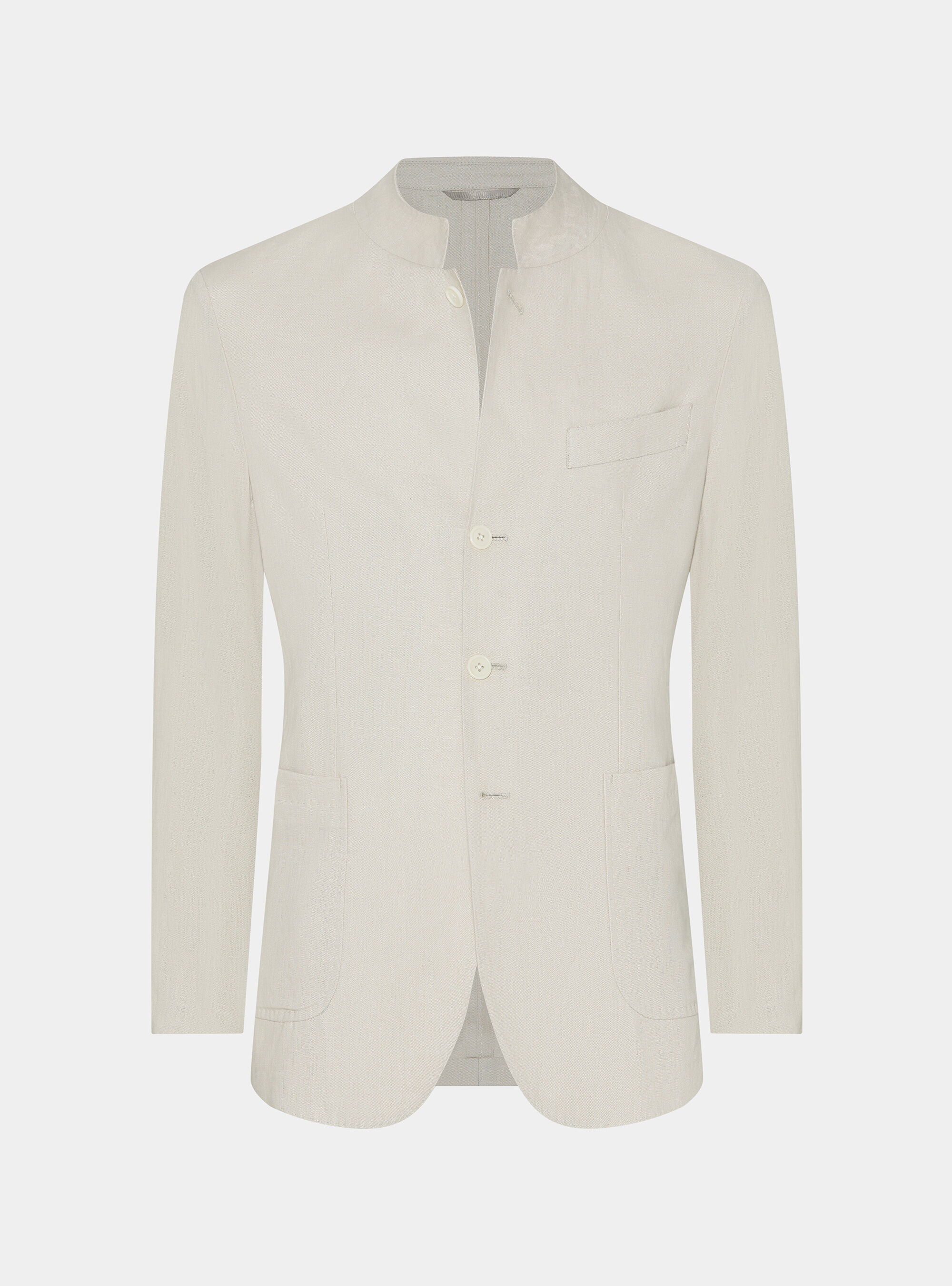 Korean blazer in pure linen, ECRU