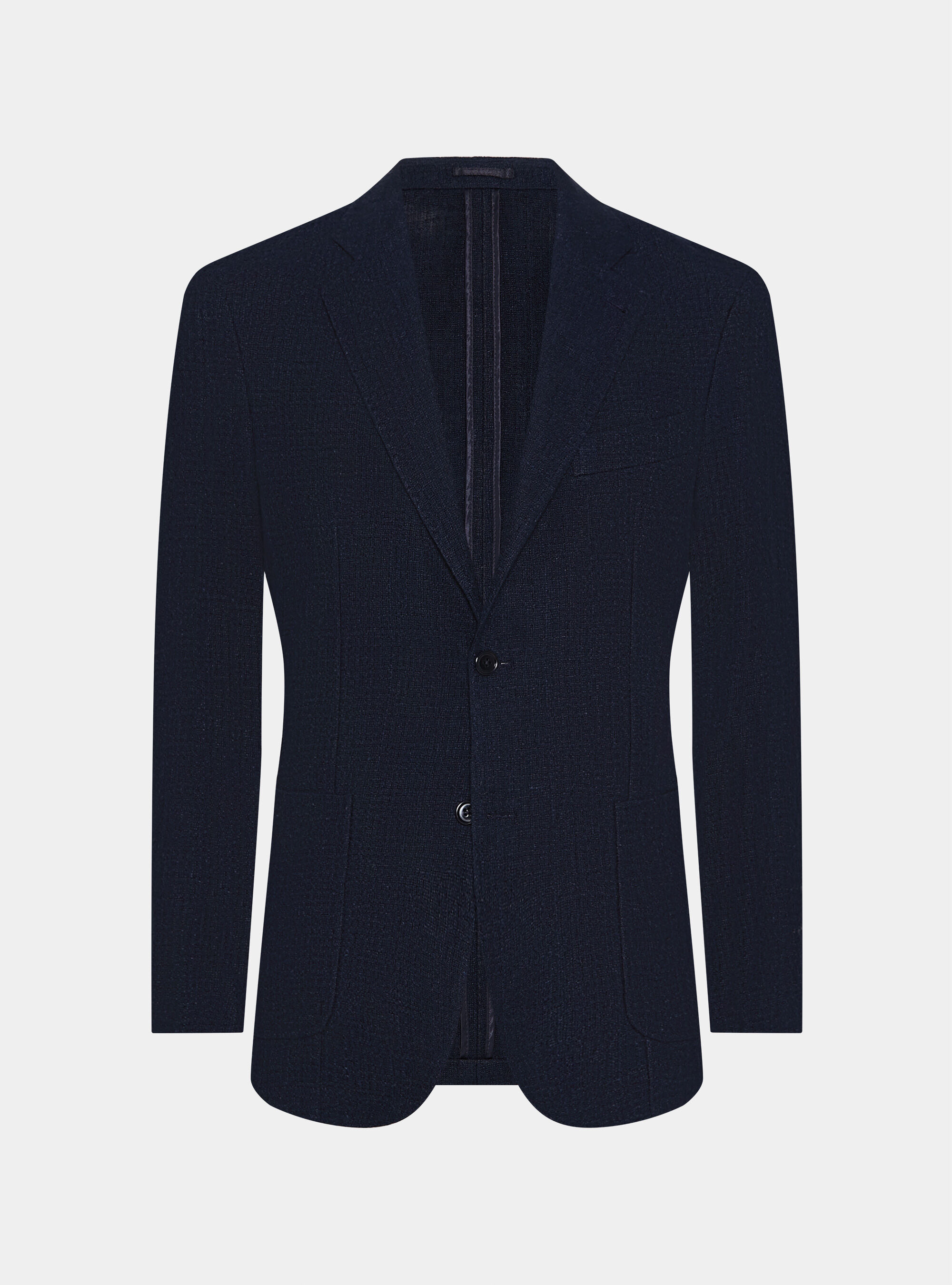 Giacca in lino crepe, BLU NAVY