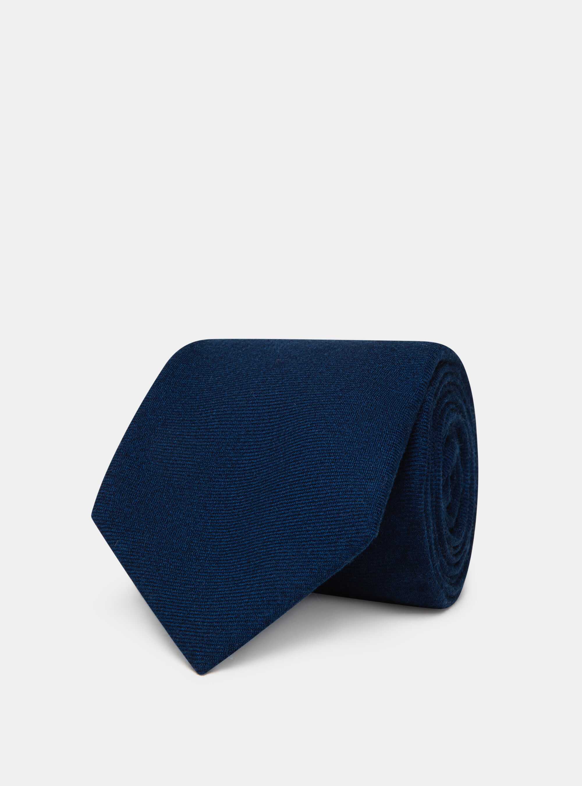 Cravatta in lana tinta unita, BLU