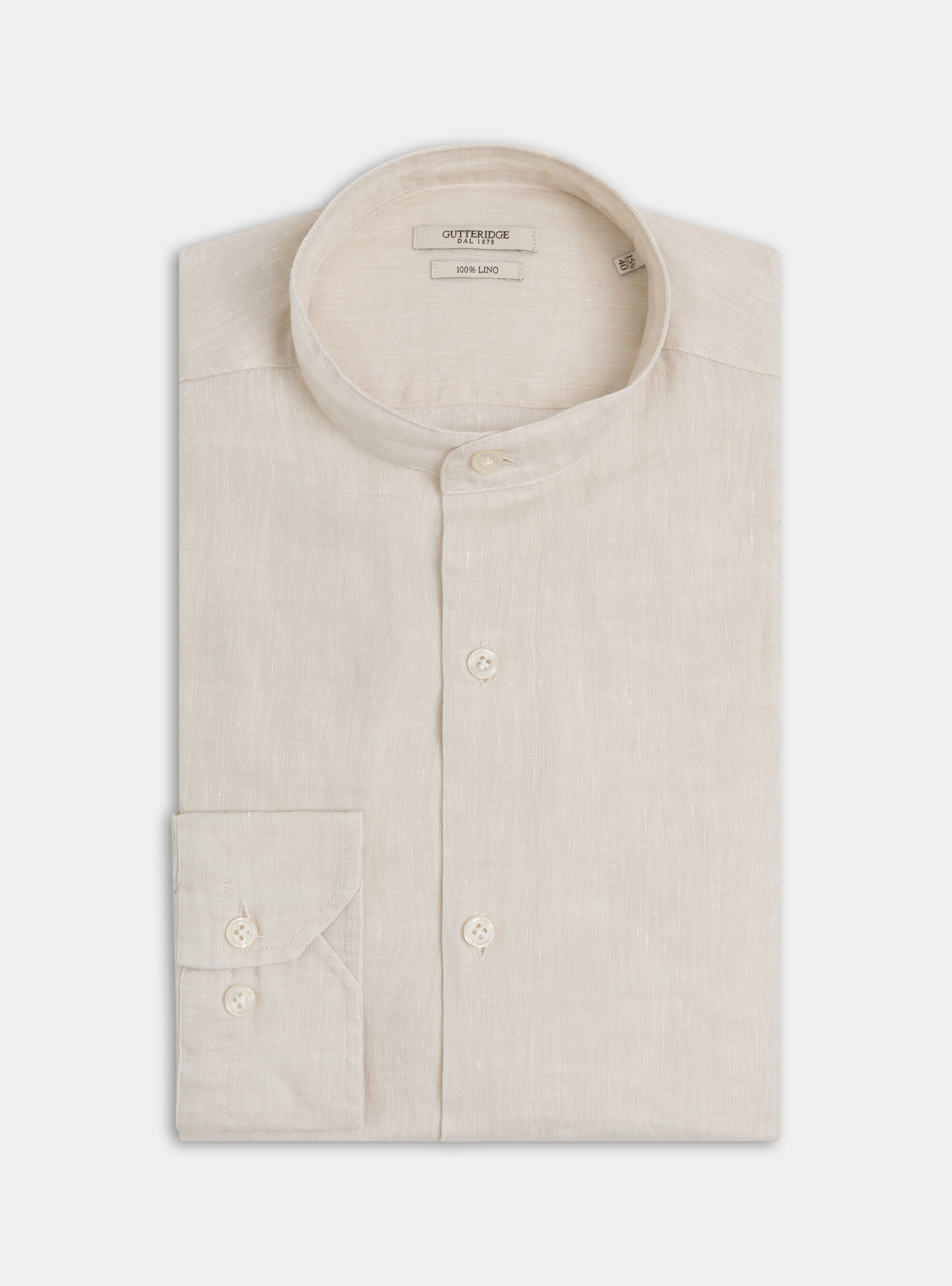 Pure Linen Korean Shirt, ECRU