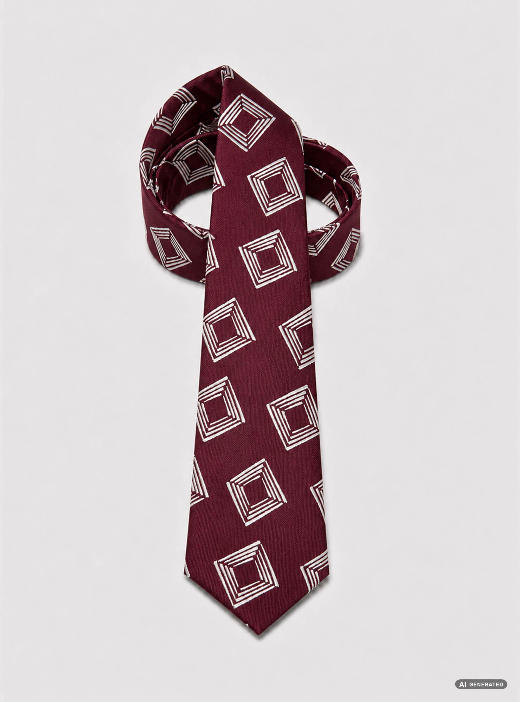 Cravatta in twill di seta fantasia geometrica