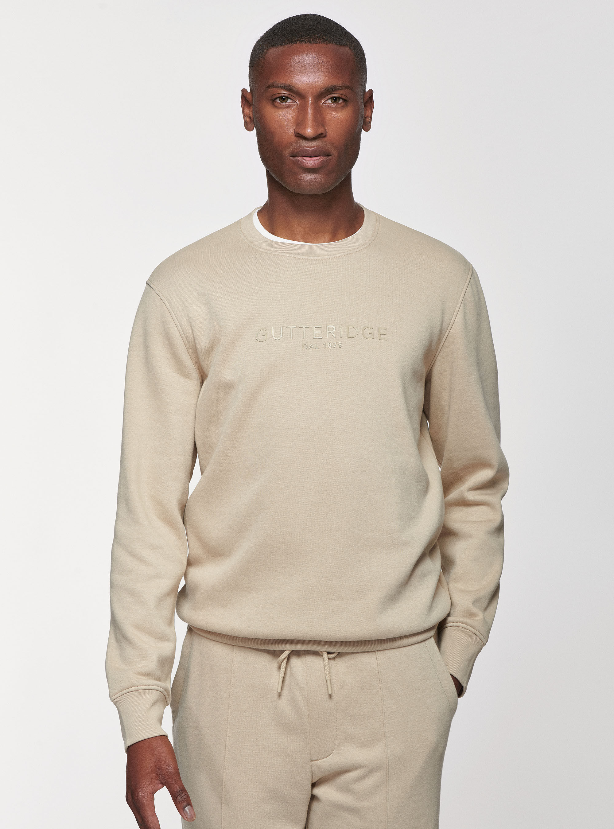 Branded round neck sweatshirt