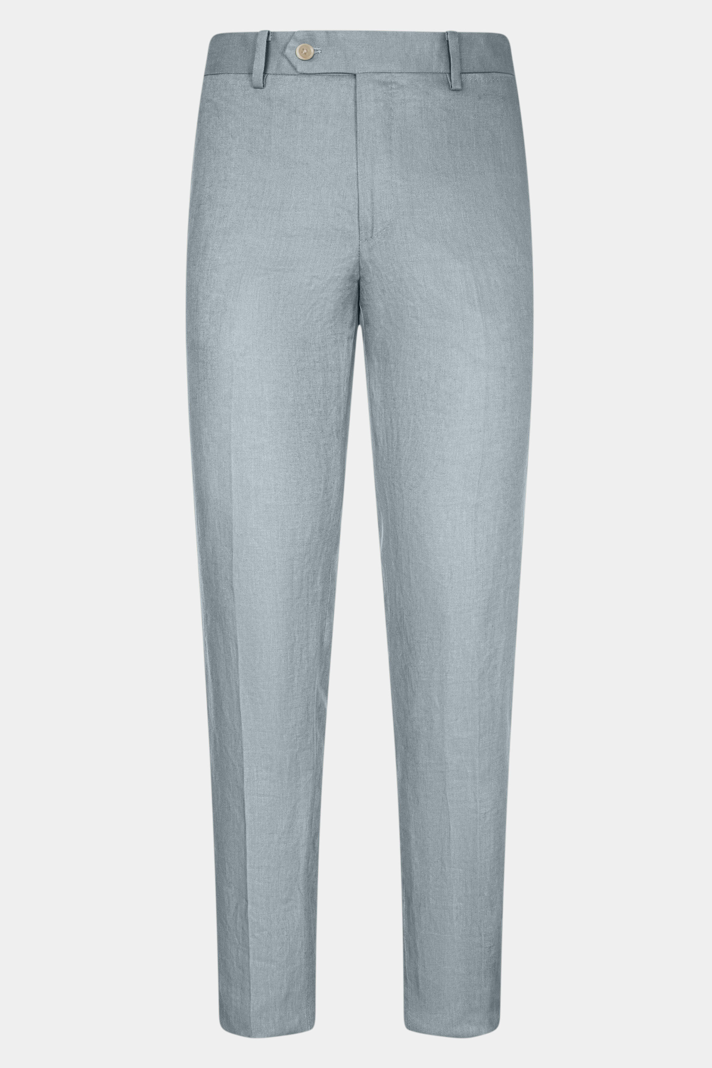 Pantaloni per abito in puro lino, AZZURRO