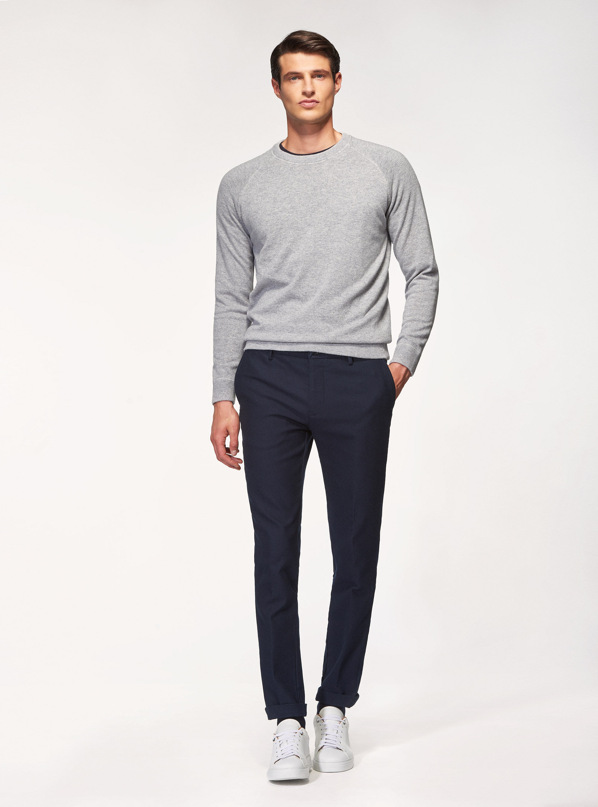 Armoured cotton slack trousers