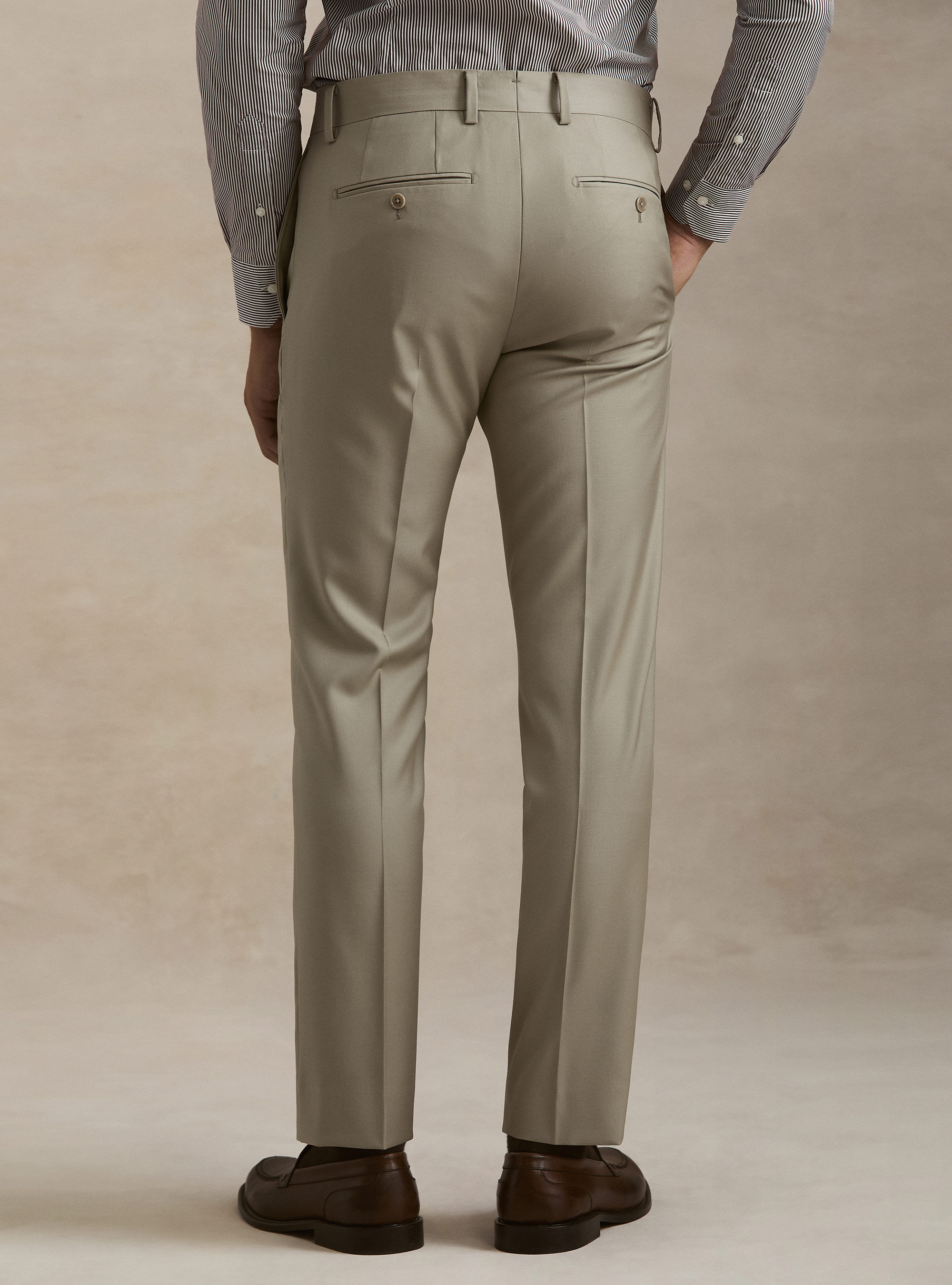 Pantaloni per abito in pura lana Vitale Barberis Canonico, SABBIA 0591C