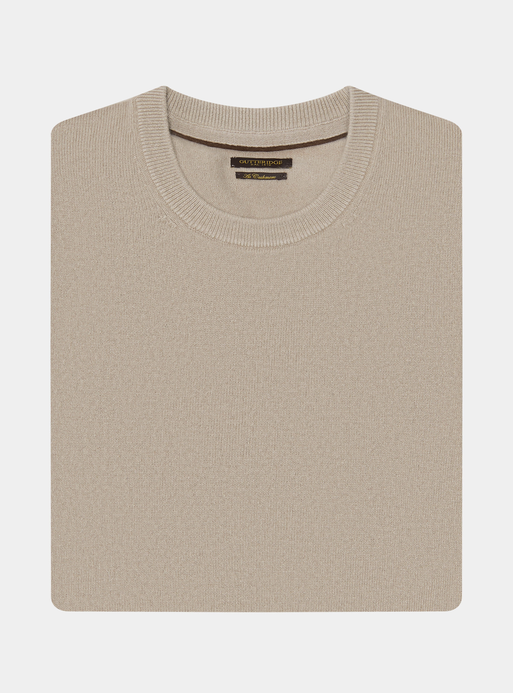 Cashmere blend crew-neck sweater, SAND