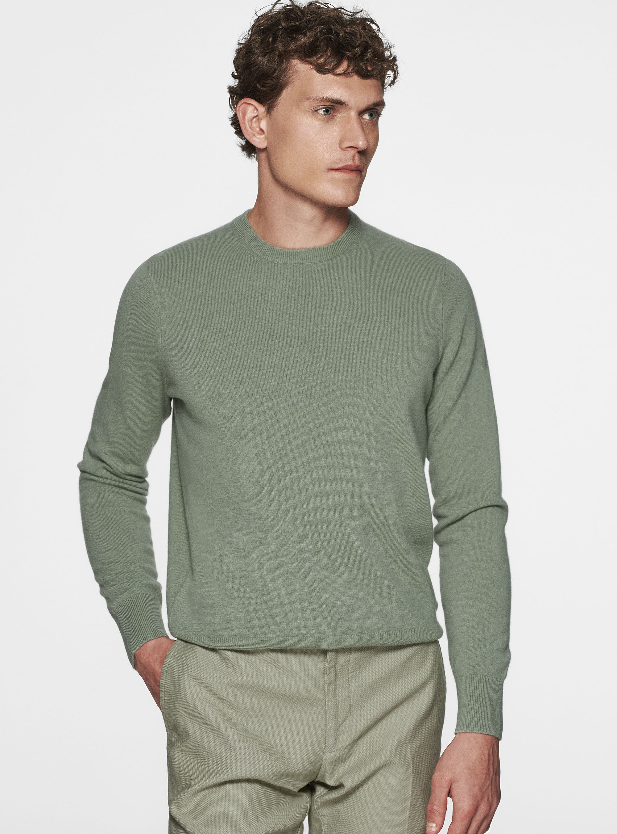 Cashmere blend crew-neck sweater