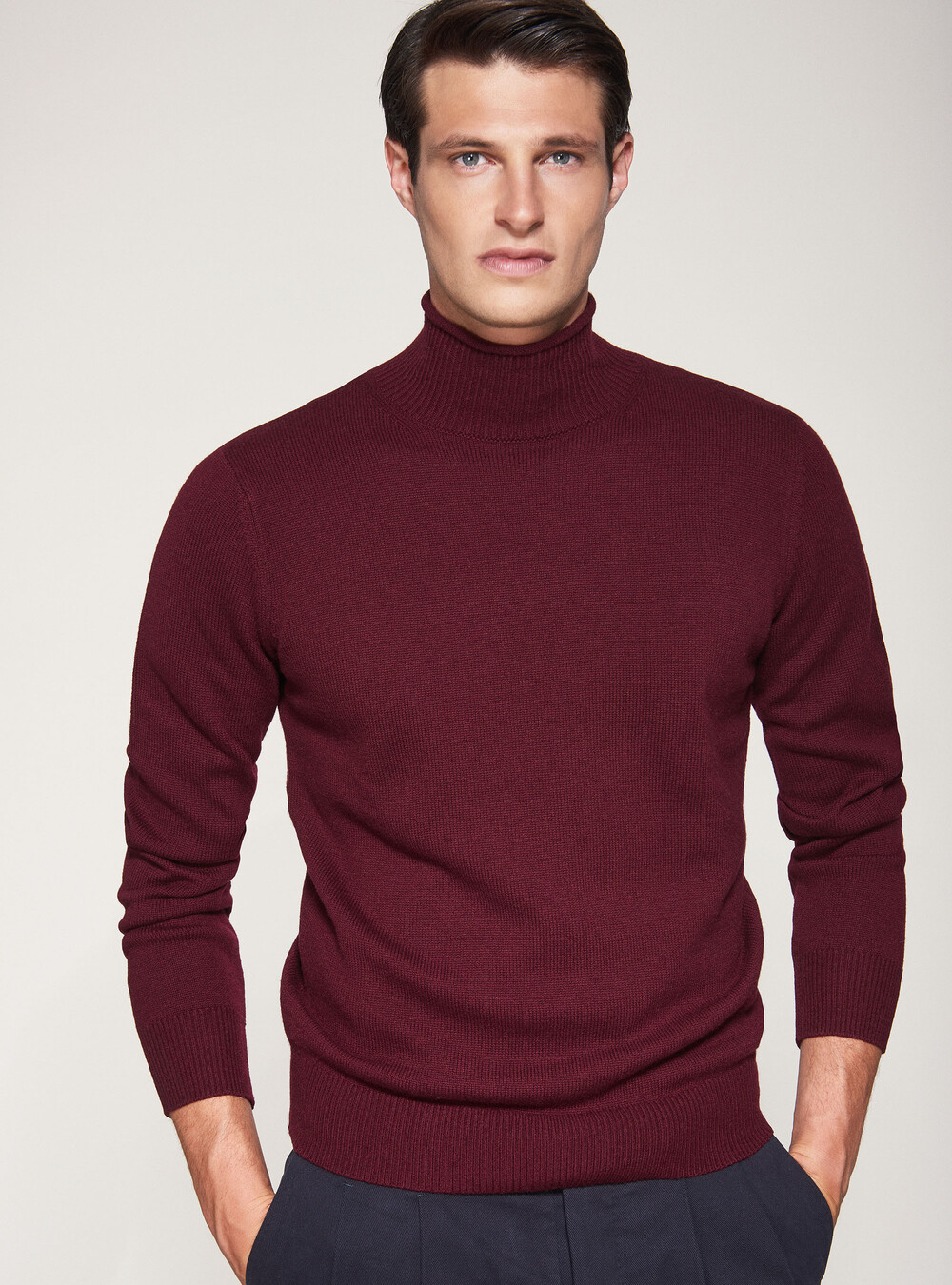 Cashmere wool half neck sweater | GutteridgeEU | Men's catalog ...