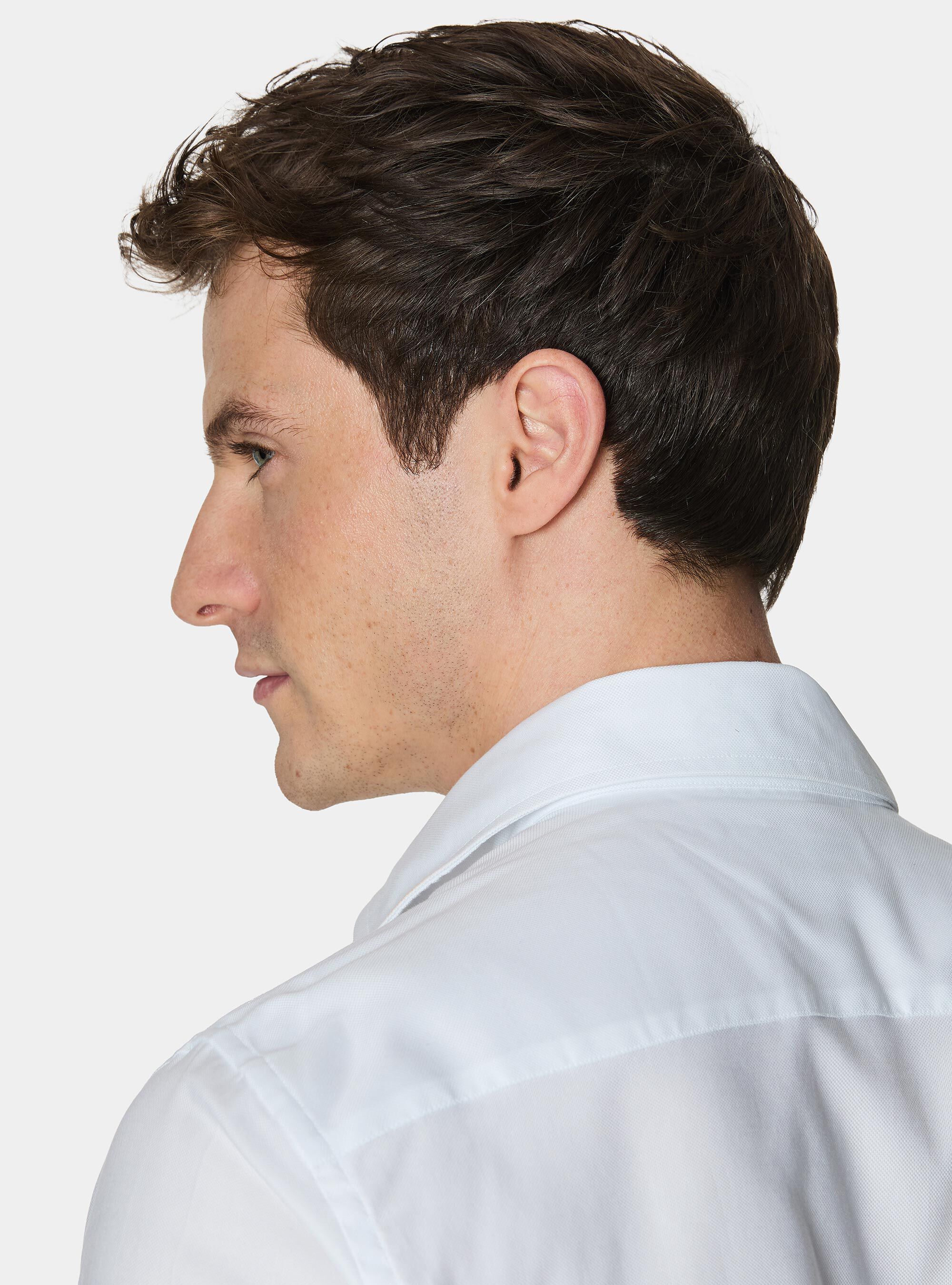 Camicia in cotone oxford, BIANCO