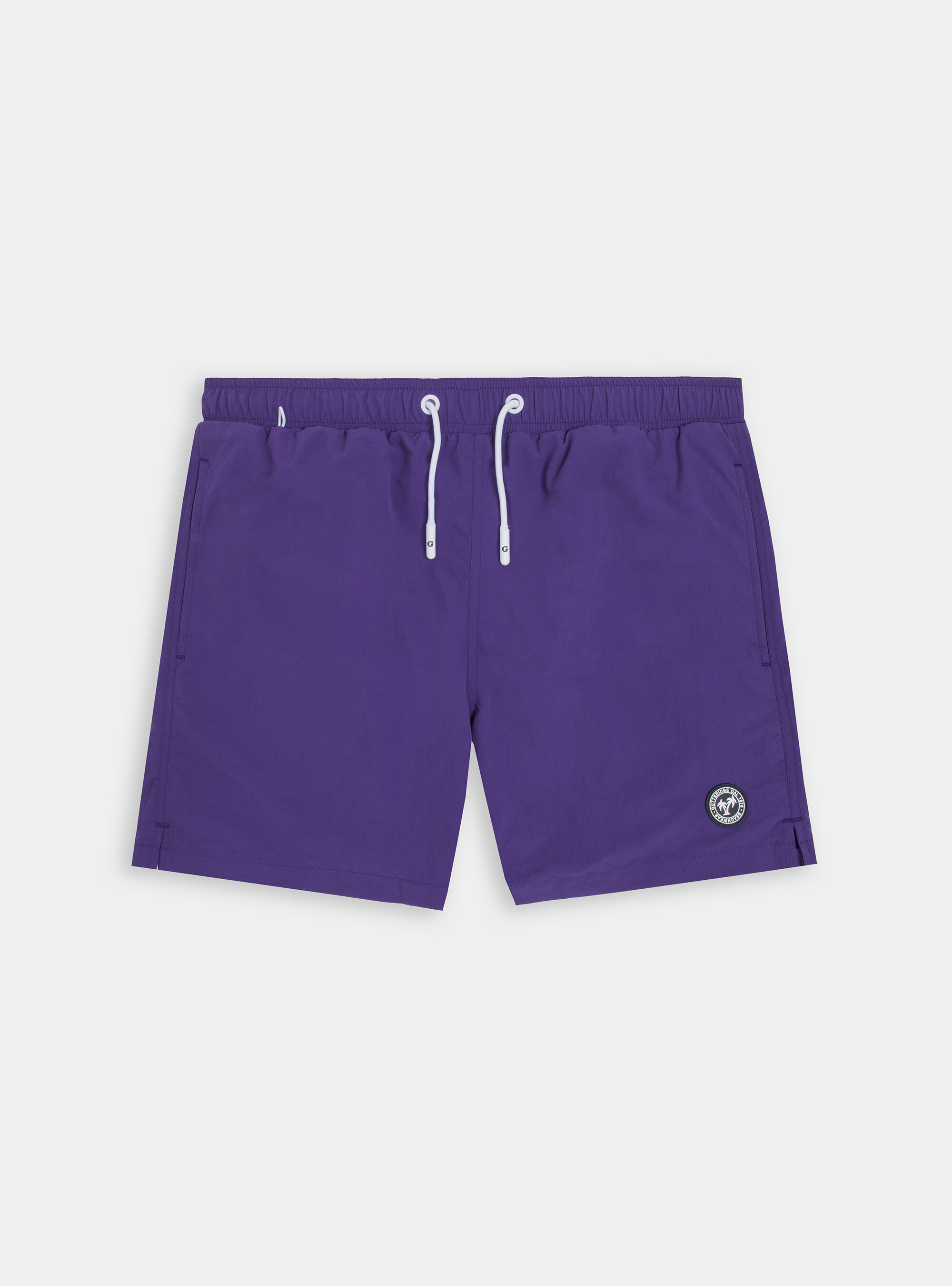 Costume da bagno basico tinta unita, VIOLA SCURO 0403C