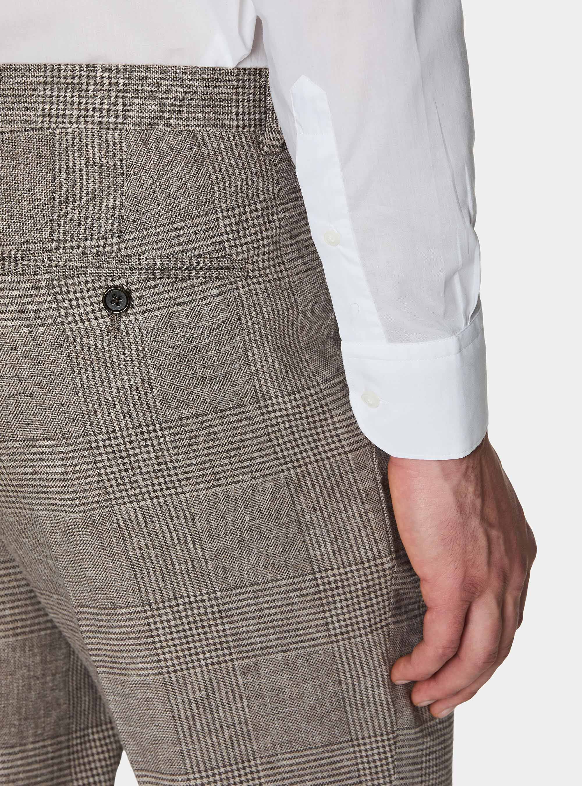 Cotton shirt with placket, WHITE